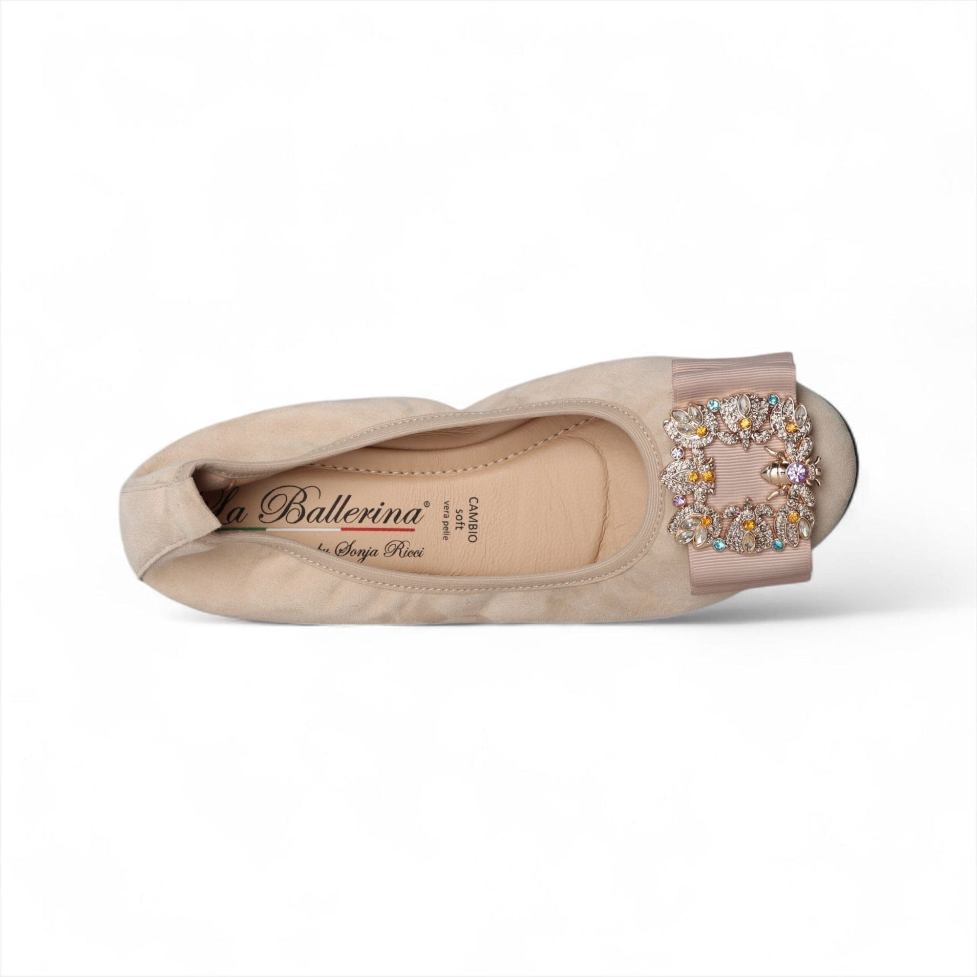 S26 💕 LA BALLERINA SIGNATURE CAMOSCIO BEIGE - La Ballerina
