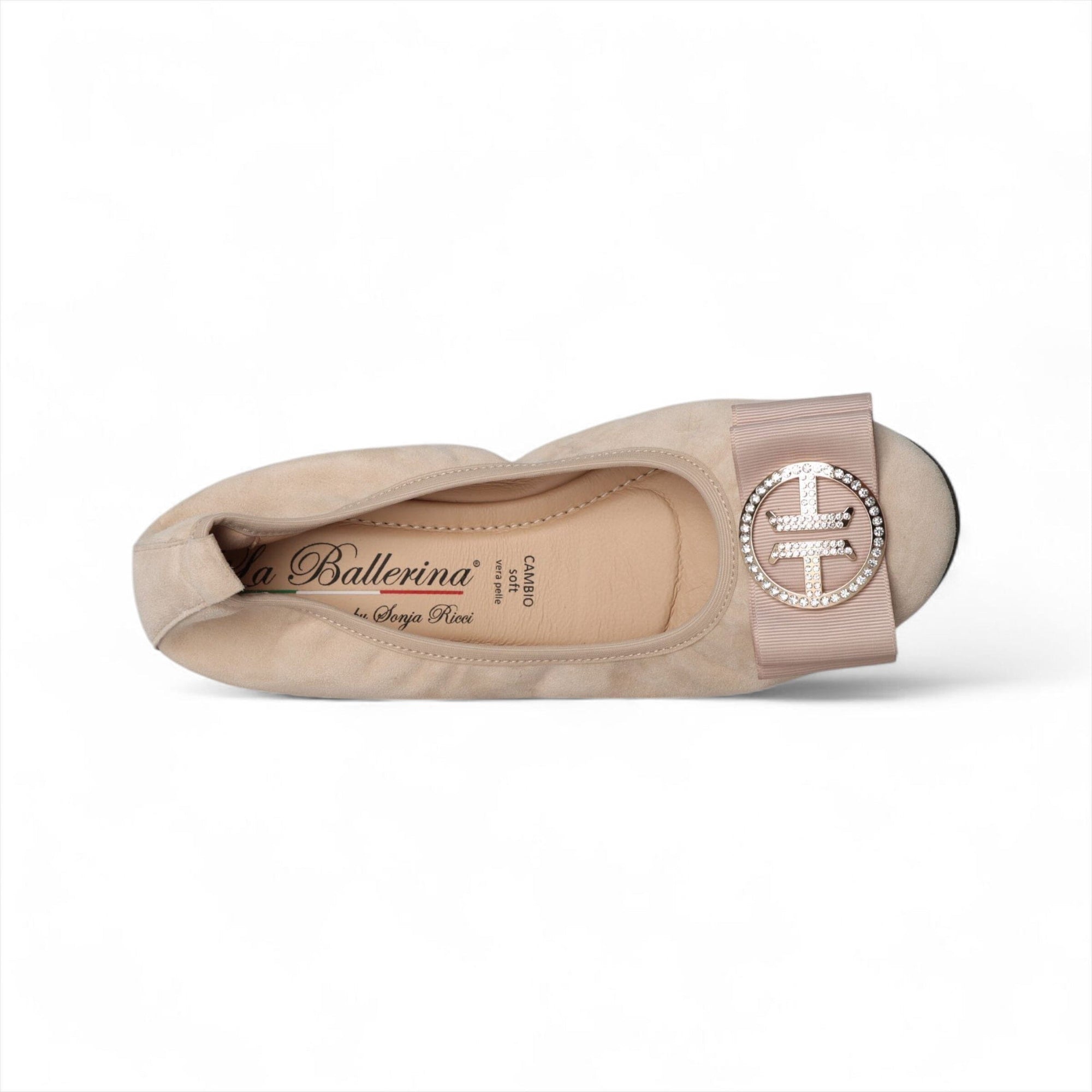 S26 💕 LA BALLERINA SIGNATURE CAMOSCIO BEIGE - La Ballerina