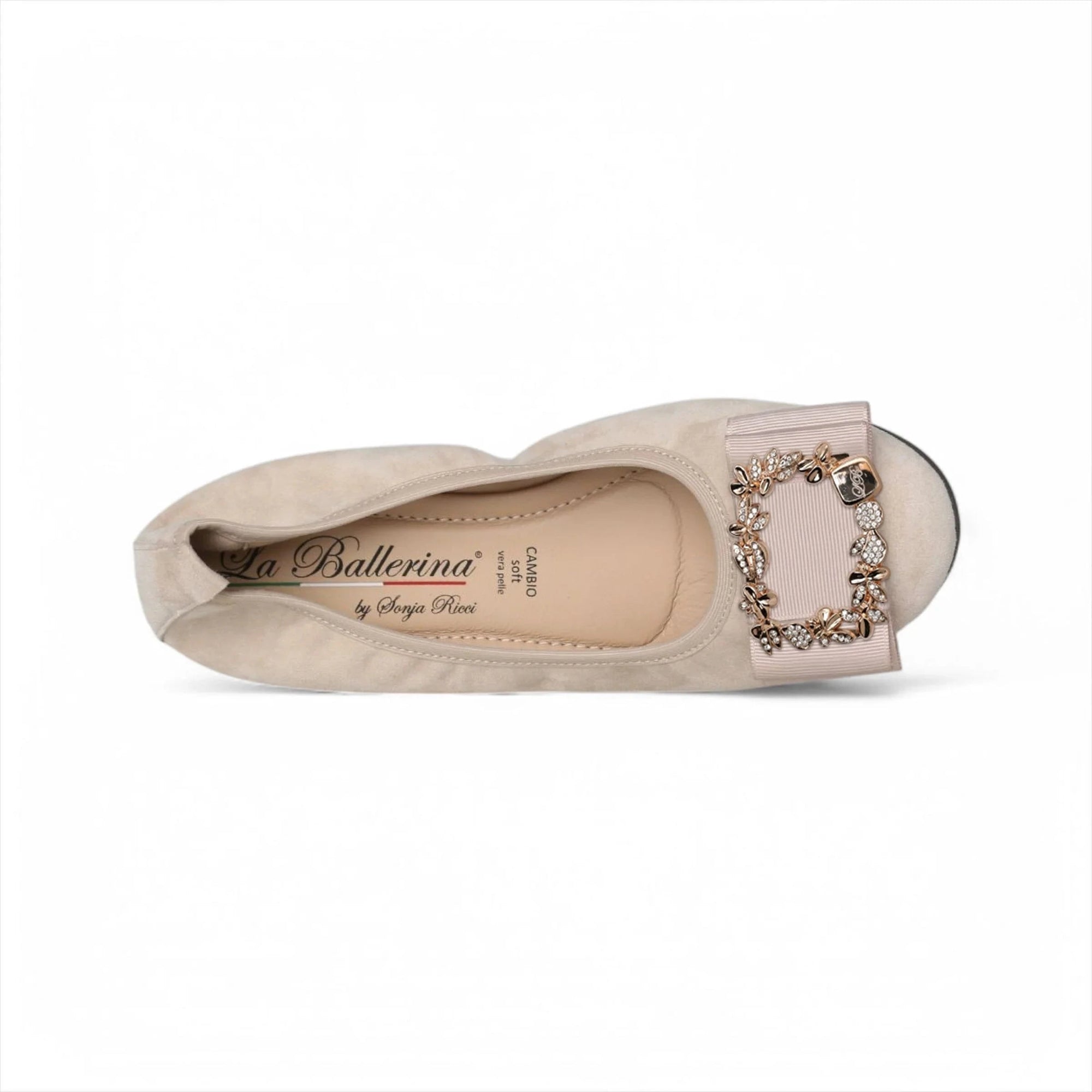 S26 💕 LA BALLERINA SIGNATURE CAMOSCIO BEIGE - La Ballerina