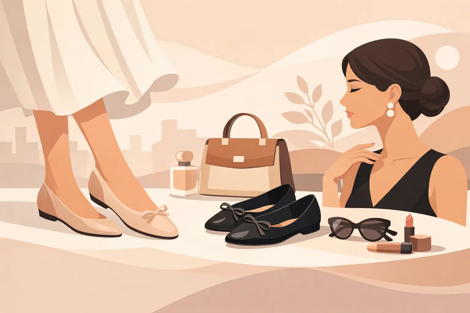 Zeitlose Ballerinas für elegante Looks stylen