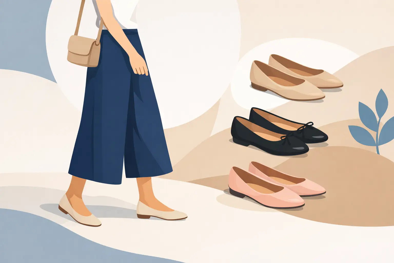 Damen-Ballerinas zur Culotte elegant kombinieren
