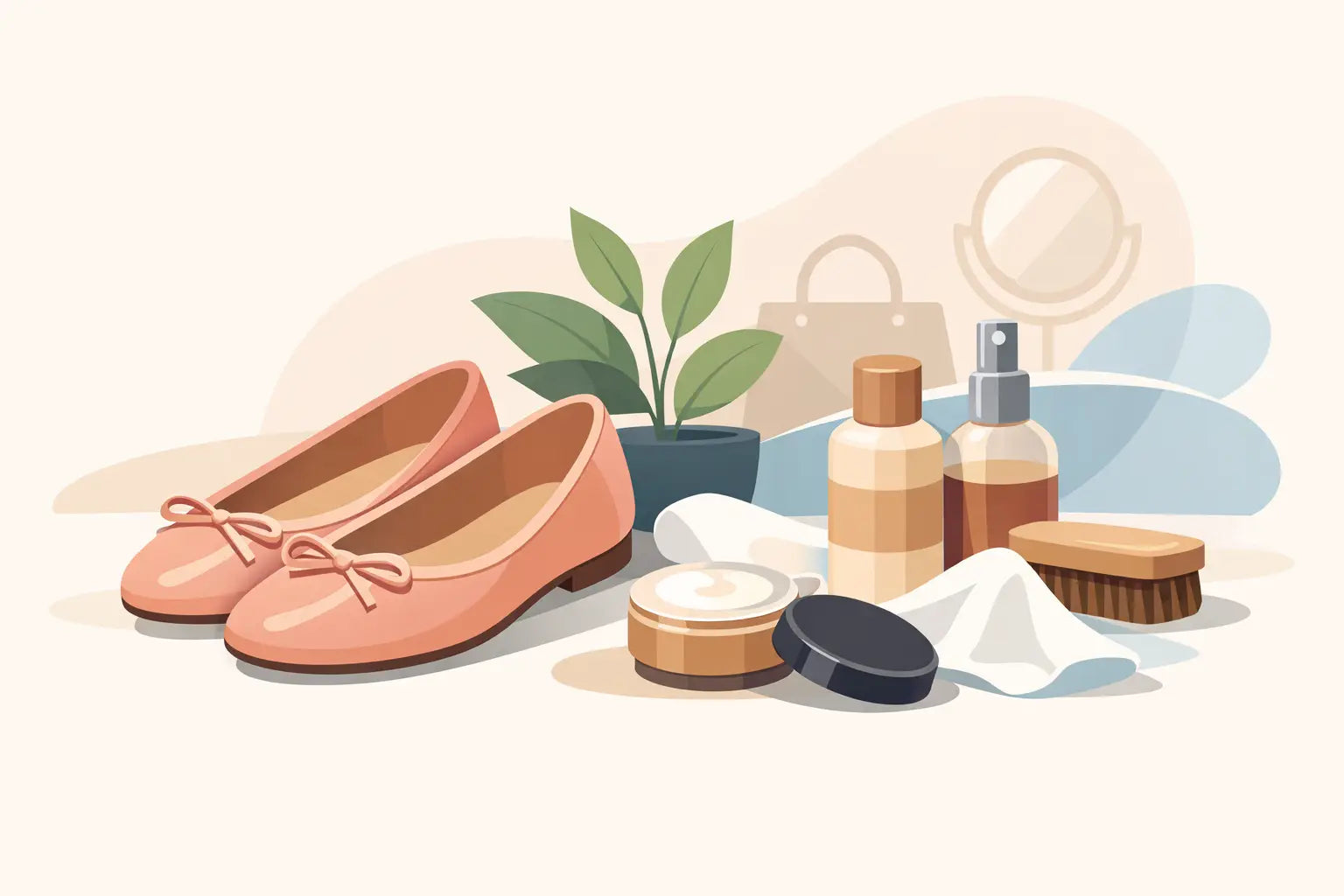 Ballerinas aus italienischem Leder pflegen