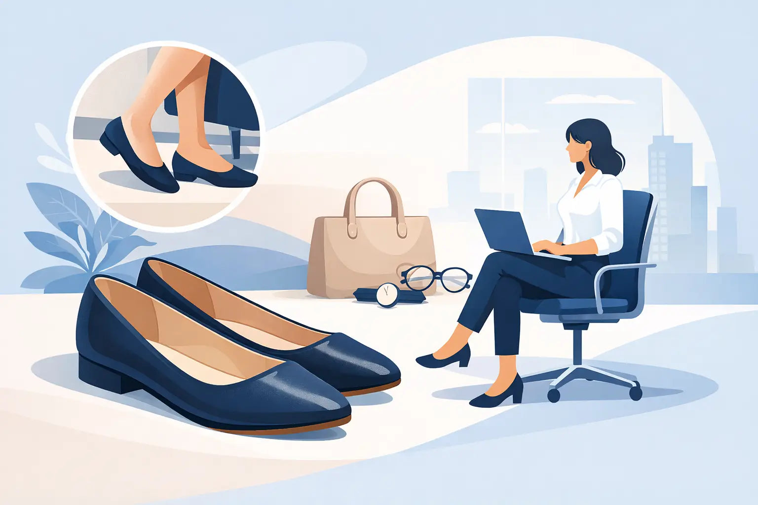 Bequeme Business Ballerinas Damen kaufen