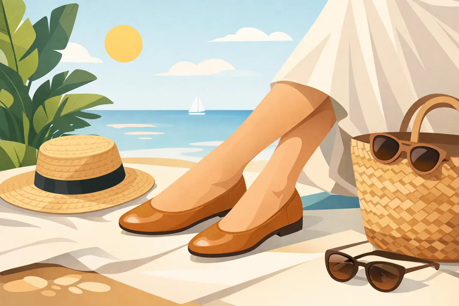 Lederballerinas im Sommer tragen - so geht’s
