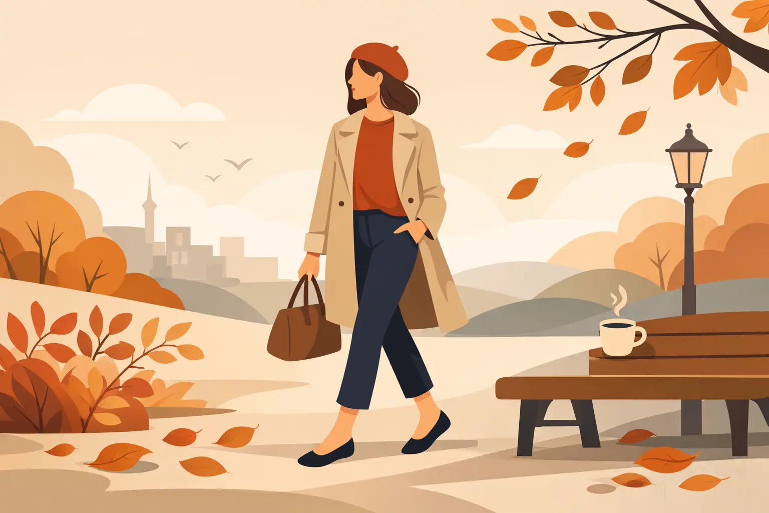 Outfit mit Ballerinas im Herbst stilvoll tragen