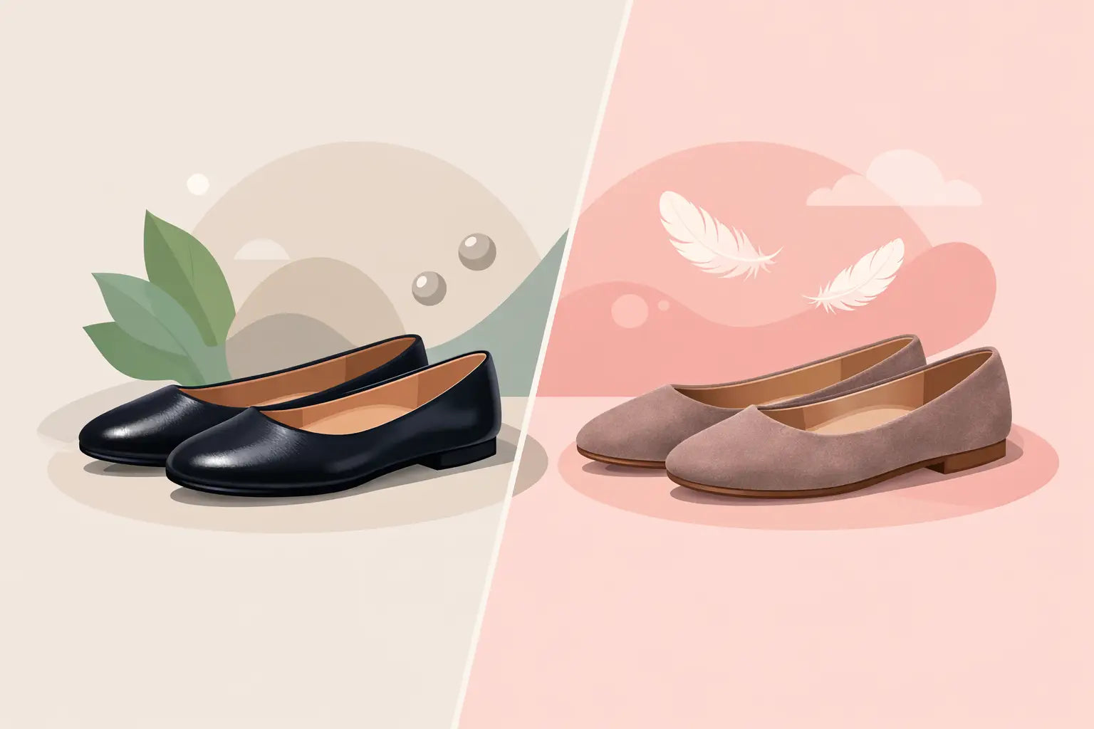 Leder oder Velours Ballerinas - was passt?