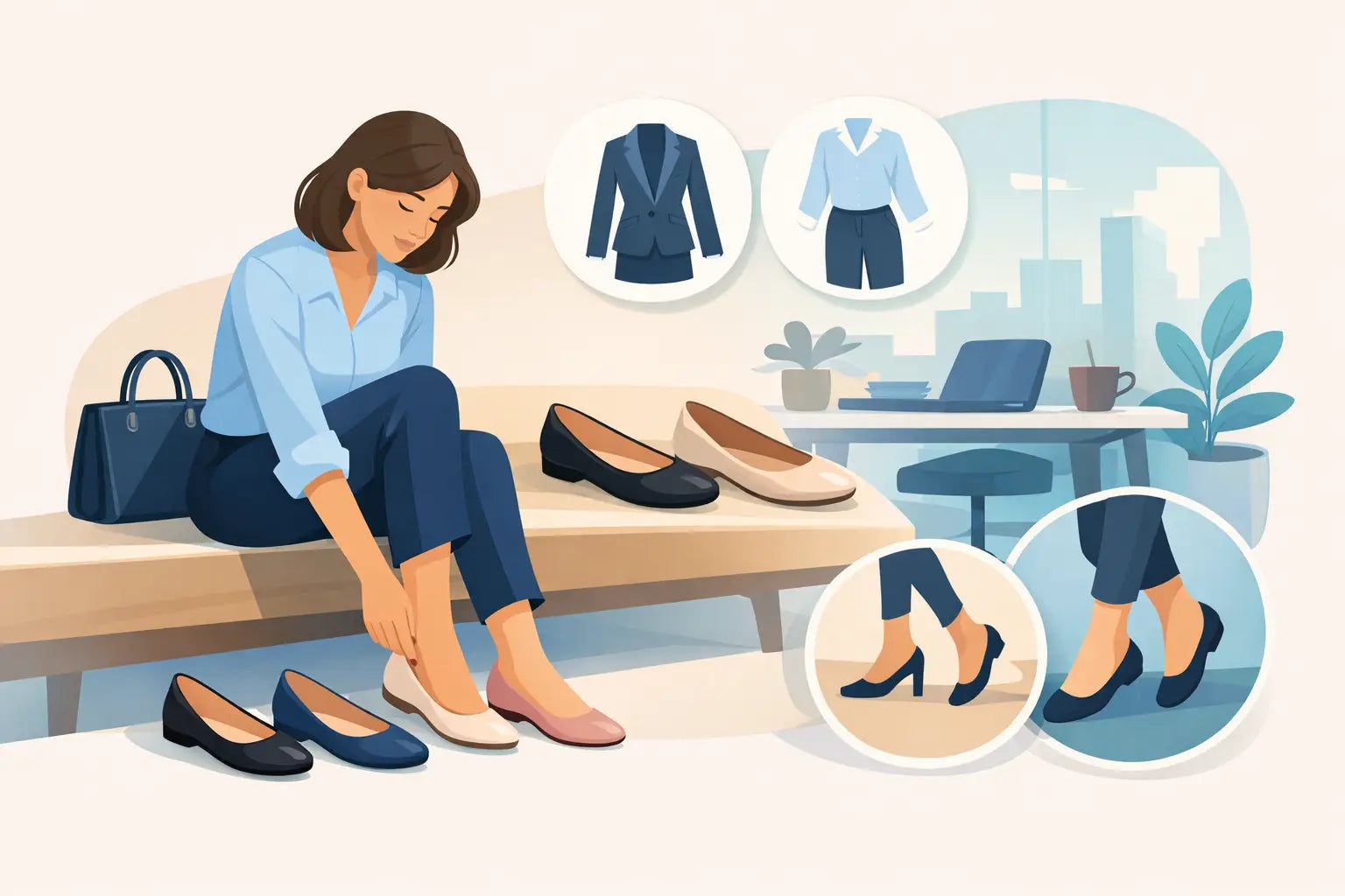 Ballerinas fürs Büro kombinieren leicht gemacht