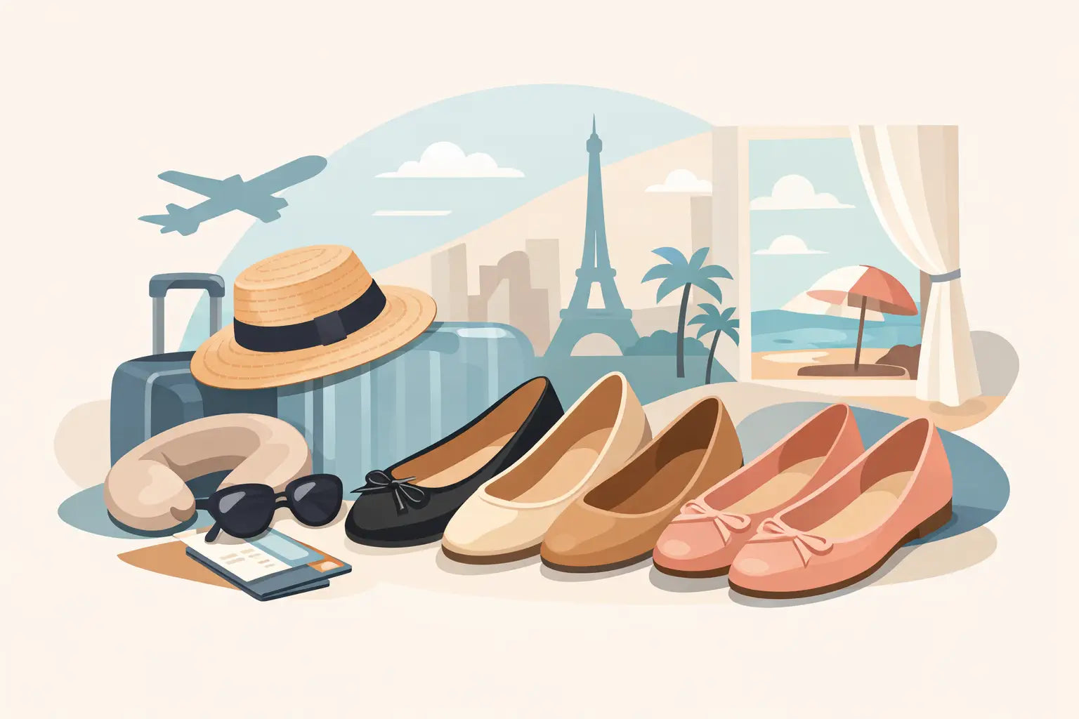 Elegante Damen-Ballerinas für Geschäftsreise und Business-Looks
