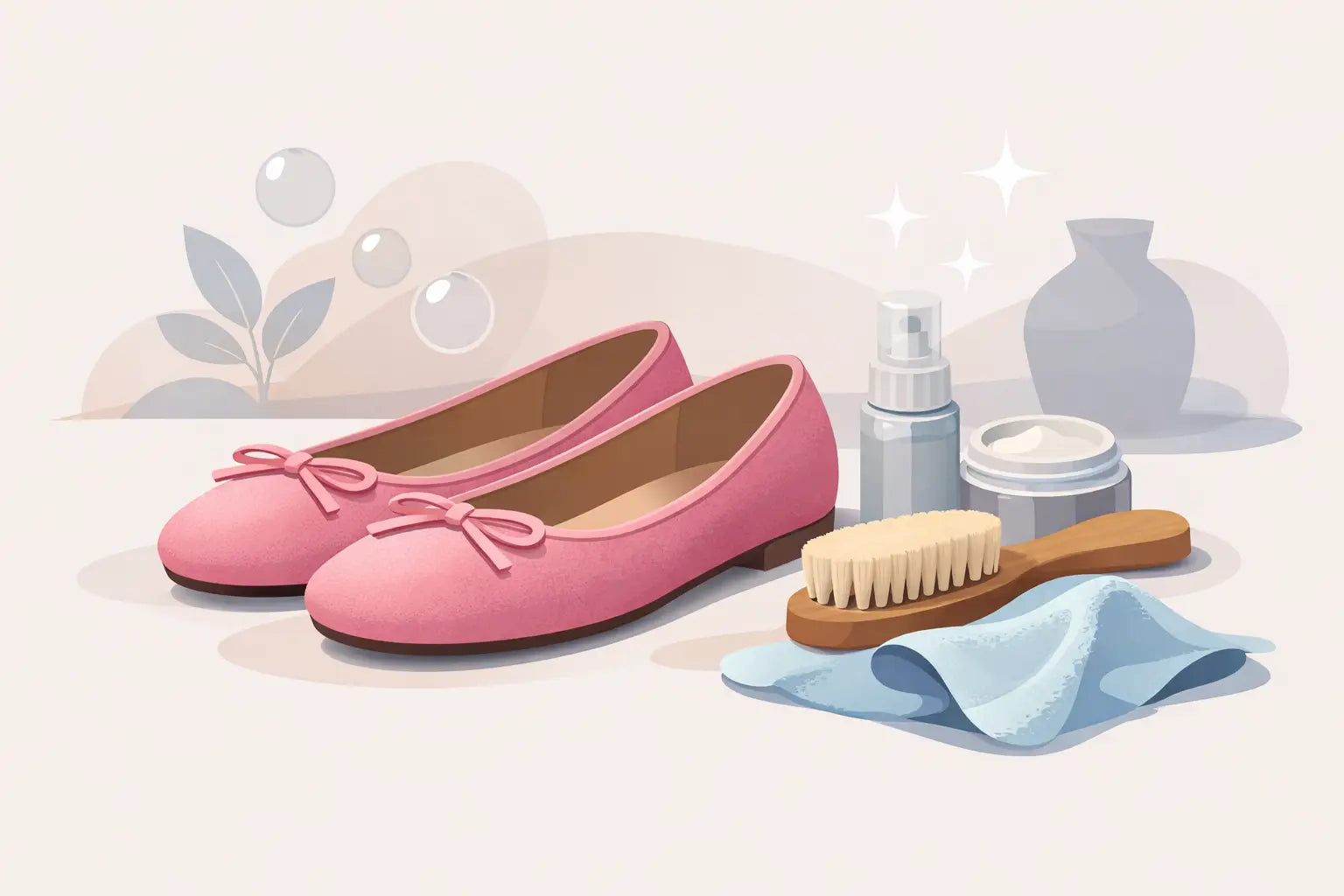 Velours-Ballerinas richtig pflegen