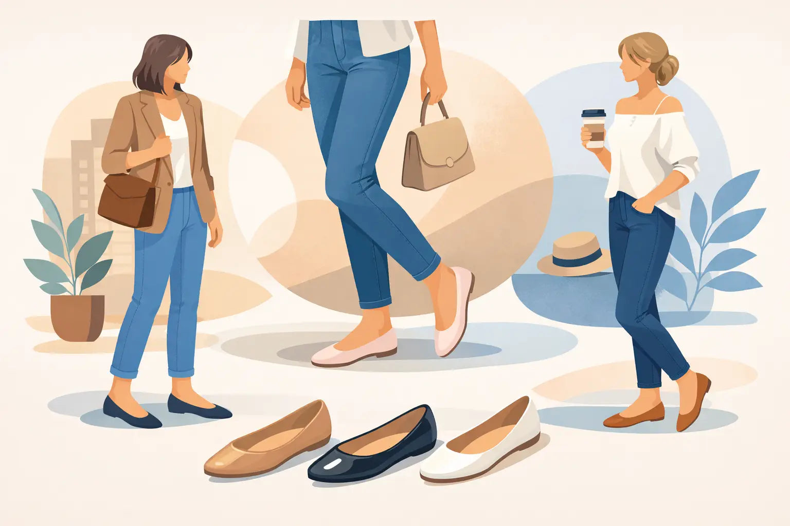 Ballerinas zu Jeans stylen: 7 elegante Looks für Alltag und Büro