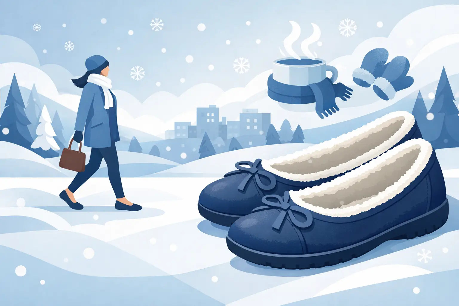 Winter-Ballerinas warm gefüttert tragen