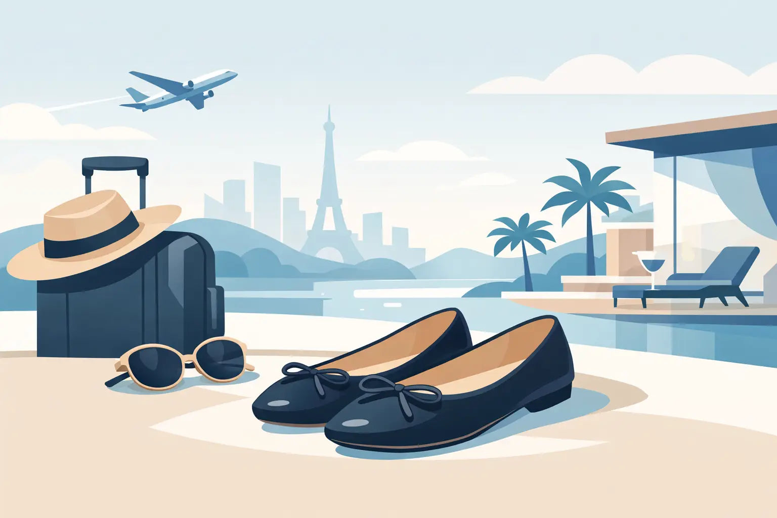 Elegante Leder-Ballerinas als Reiseschuhe für Damen