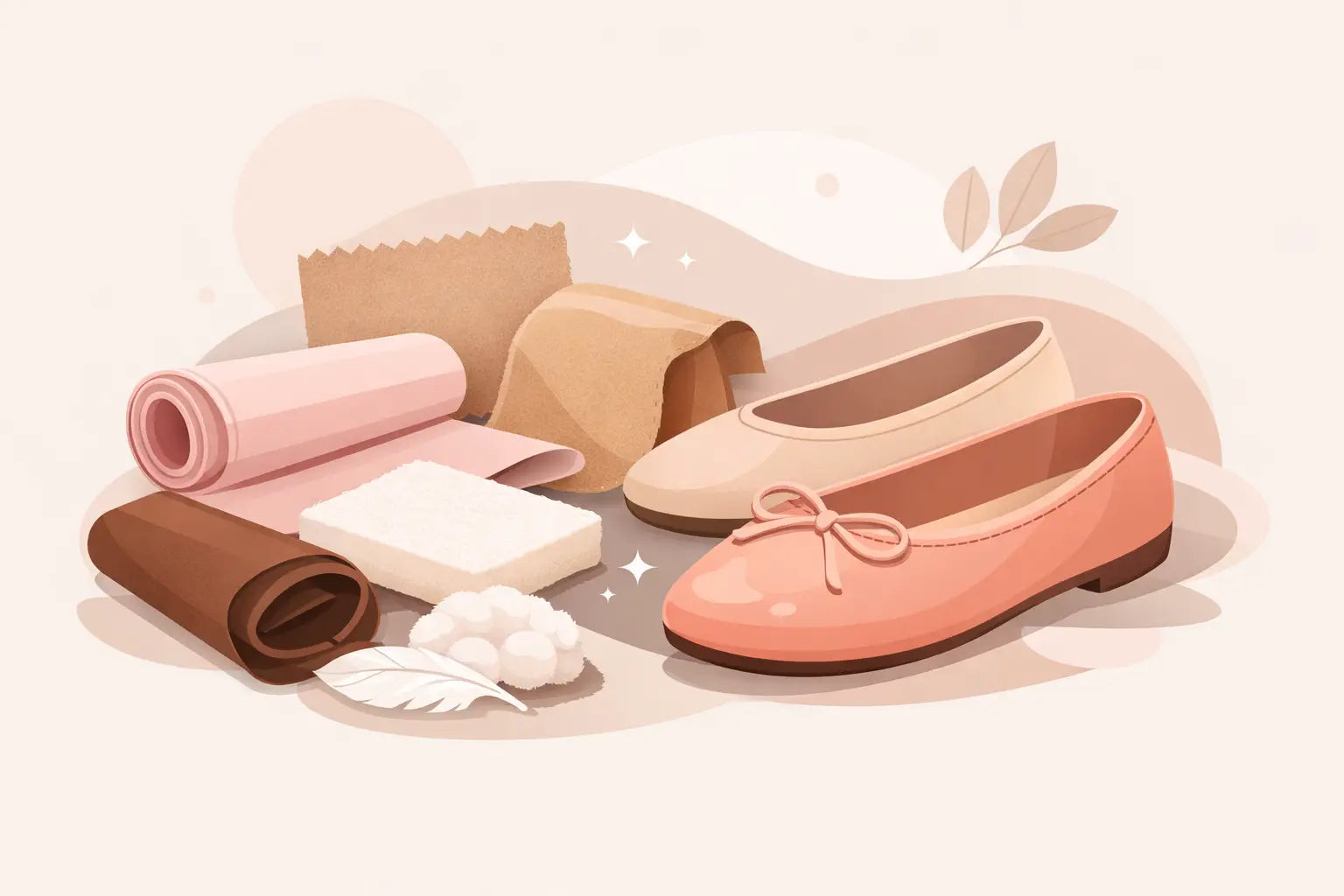 Weiche Ballerinas aus Nappa, Glattleder und Velours im Materialvergleich