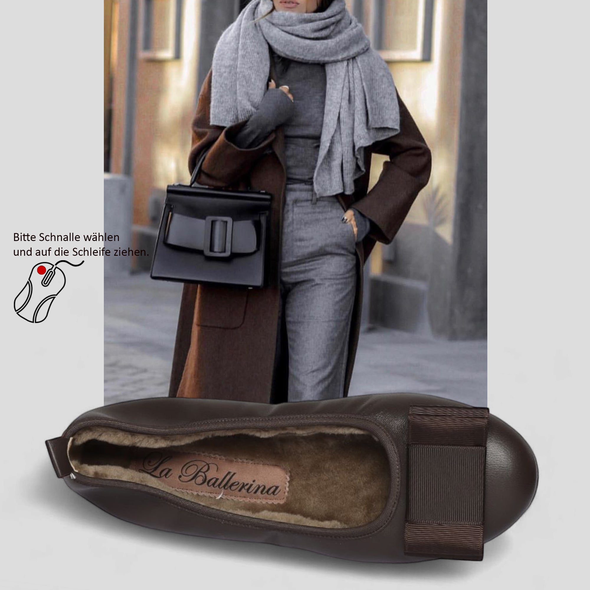 09W💕La Ballerina CAMBIO Warmgefüttert Nappa braun - La Ballerina