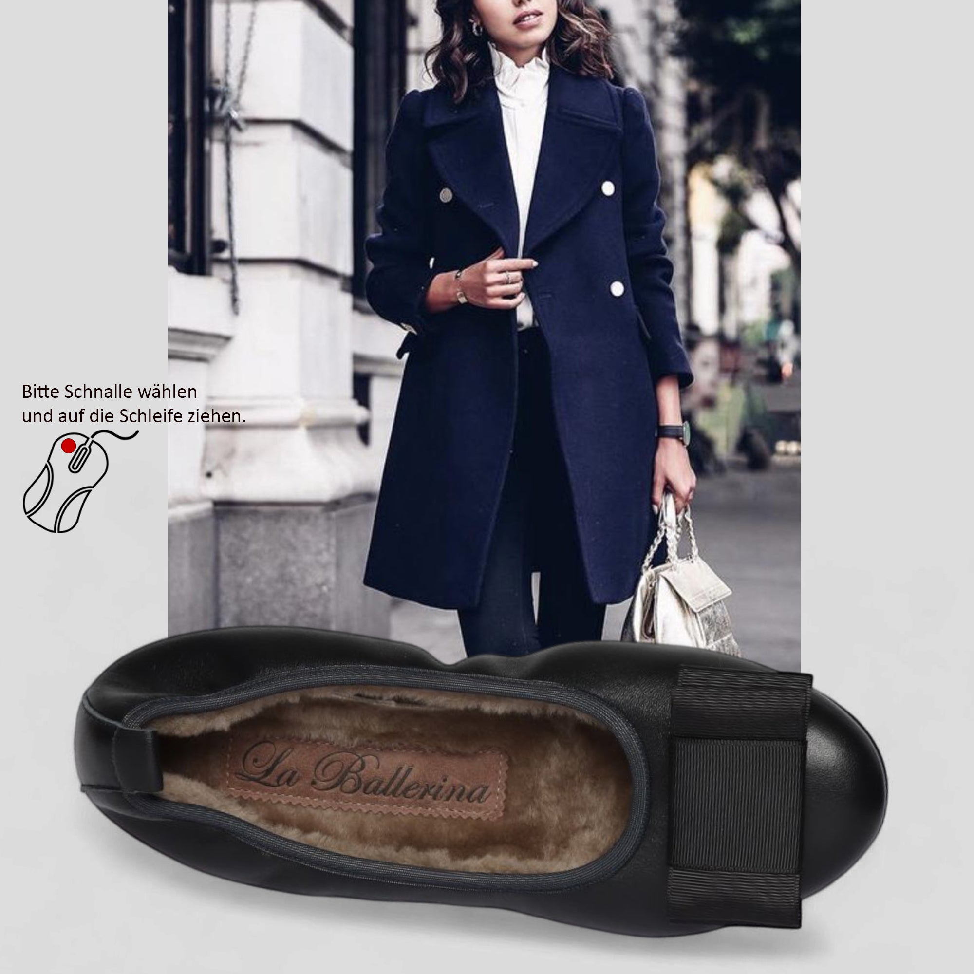 10W💕La Ballerina CAMBIO Warmgefüttert Nappa blau - La Ballerina