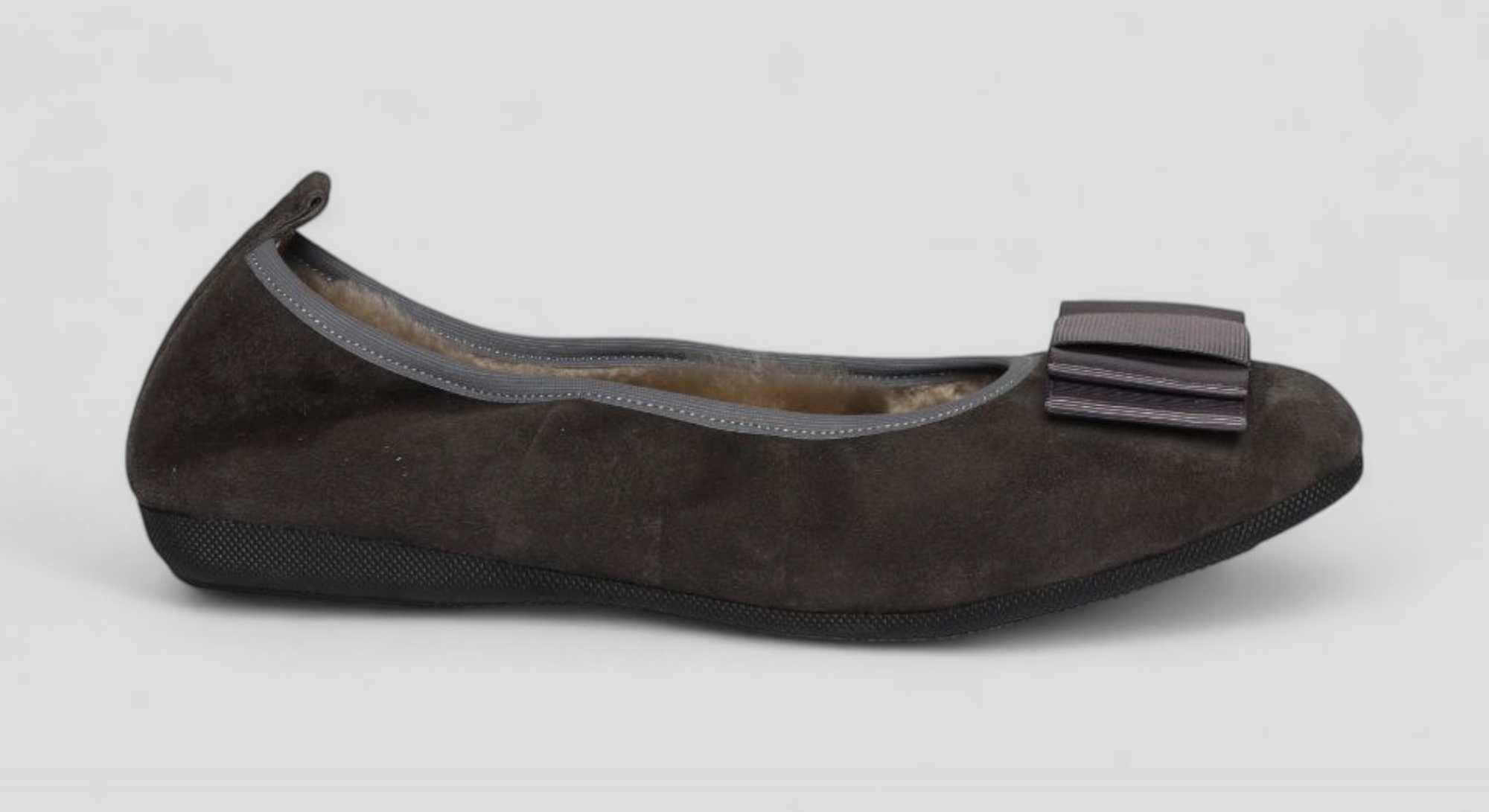 12W💕La Ballerina CAMBIO Warmgefüttert Veloursleder grau - La Ballerina