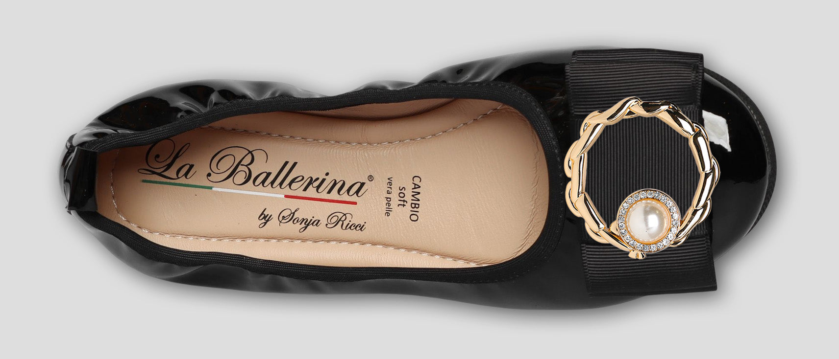 S51 💕LA BALLERINA CAMBIO SCHWARZ – ELEGANTE LEDER-BALLERINAS VON SONJA RICCI - La Ballerina