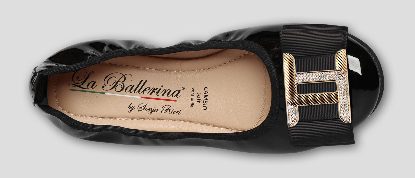 S51 💕LA BALLERINA CAMBIO SCHWARZ – ELEGANTE LEDER-BALLERINAS VON SONJA RICCI - La Ballerina