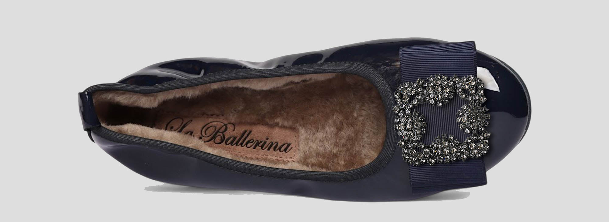 11W💕La Ballerina CAMBIO Warmgefüttert Lackleder blau - La Ballerina
