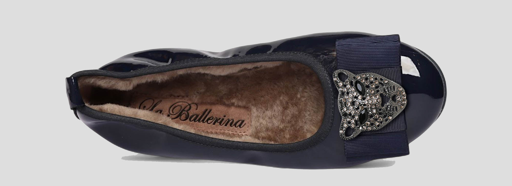 11W💕La Ballerina CAMBIO Warmgefüttert Lackleder blau - La Ballerina