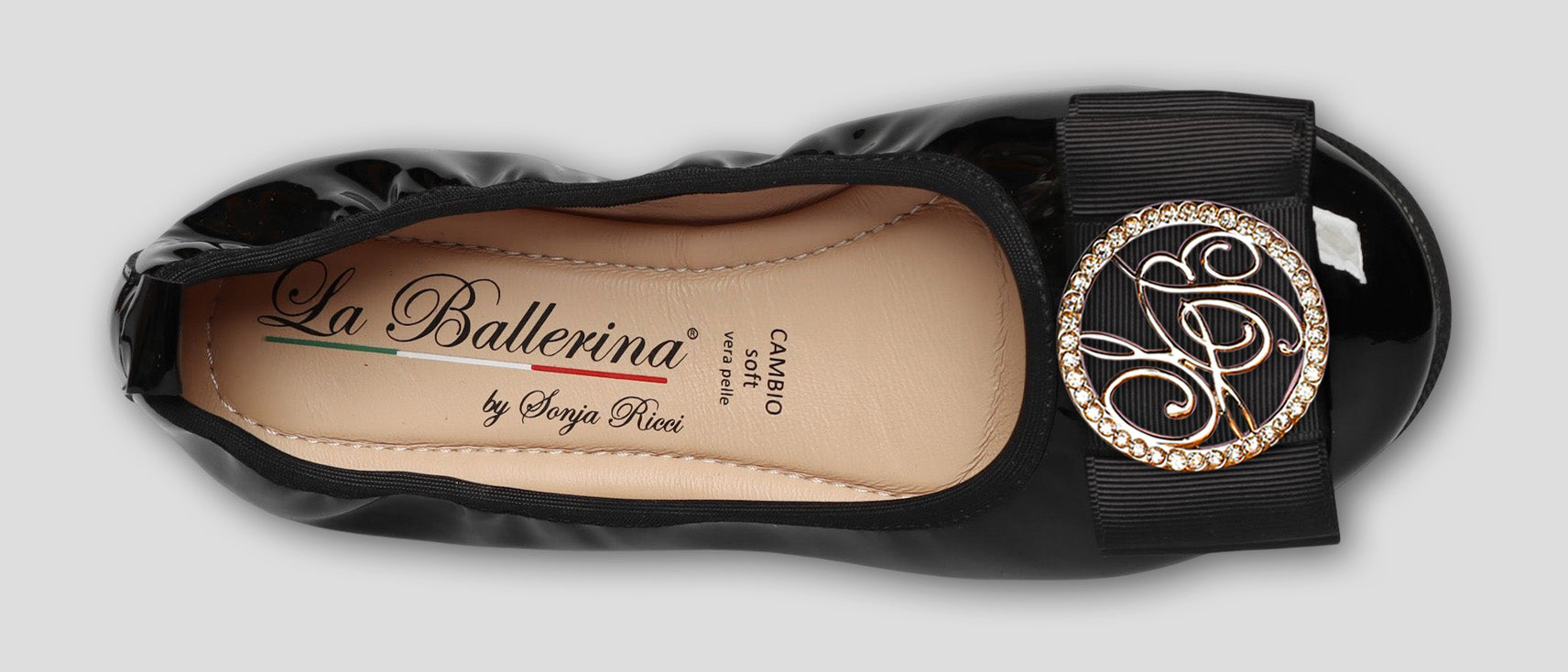 S51 💕LA BALLERINA CAMBIO SCHWARZ – ELEGANTE LEDER-BALLERINAS VON SONJA RICCI - La Ballerina