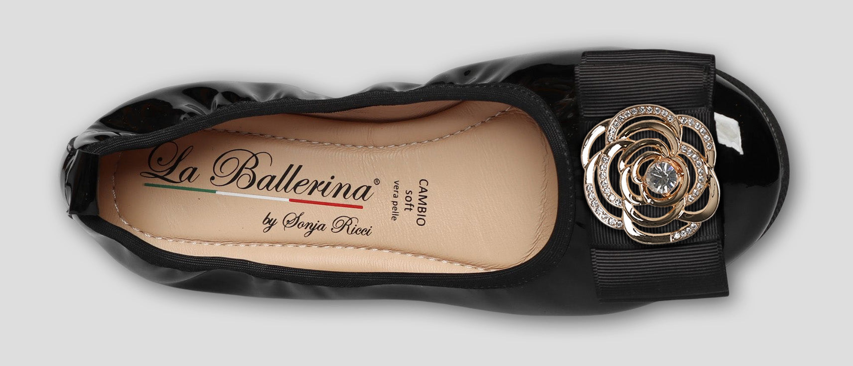 S51 💕LA BALLERINA CAMBIO SCHWARZ – ELEGANTE LEDER-BALLERINAS VON SONJA RICCI - La Ballerina
