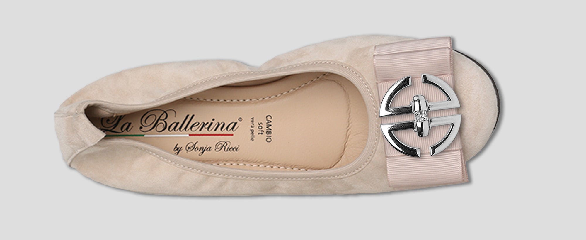S26 💕 LA BALLERINA CAMBIO CAMOSCIO BEIGE - La Ballerina