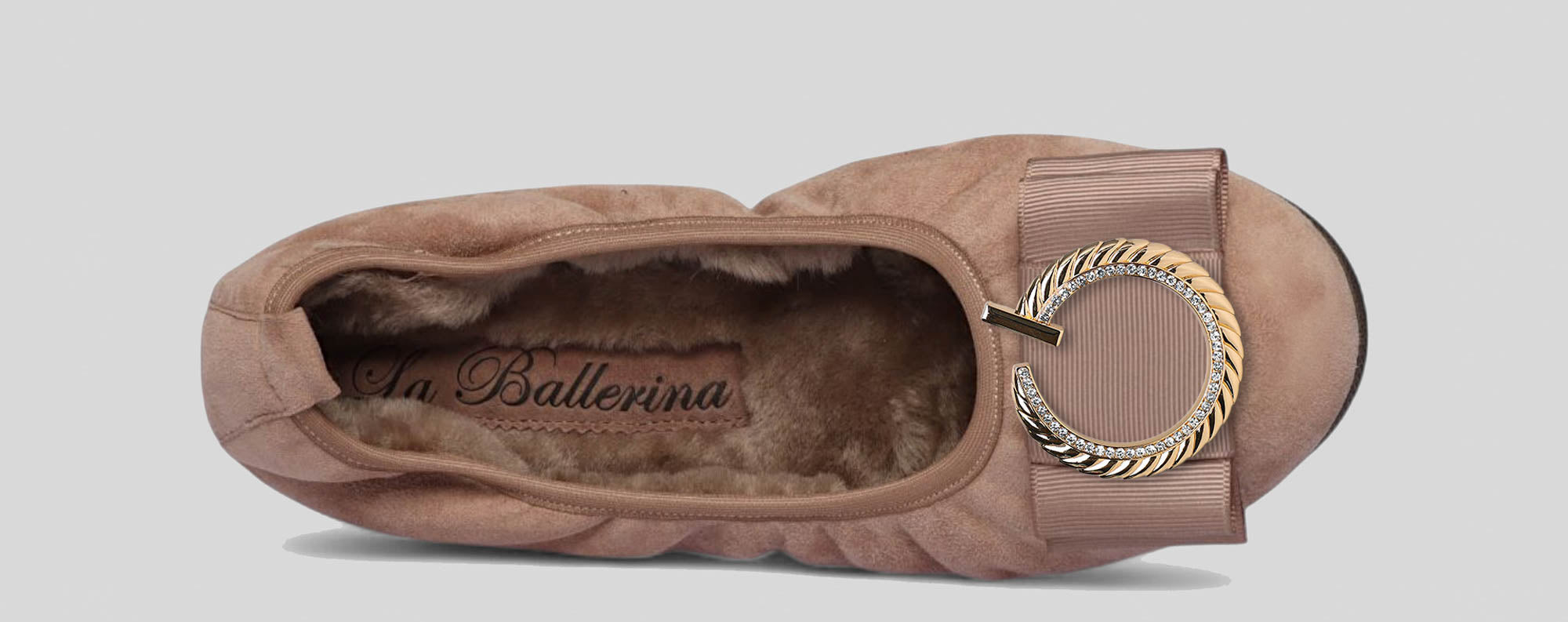 05W💕La Ballerina CAMBIO Warmgefüttert Veloursleder taupe - La Ballerina
