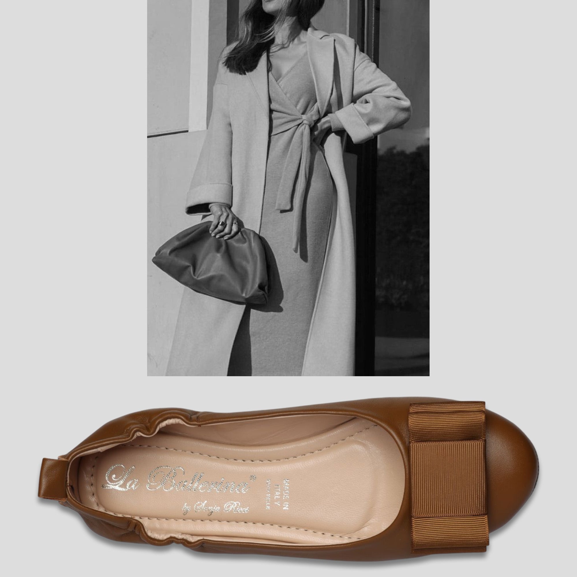 La Ballerina Soft – Bequeme Damen-Ballerinas aus Leder braun [35] - La Ballerina