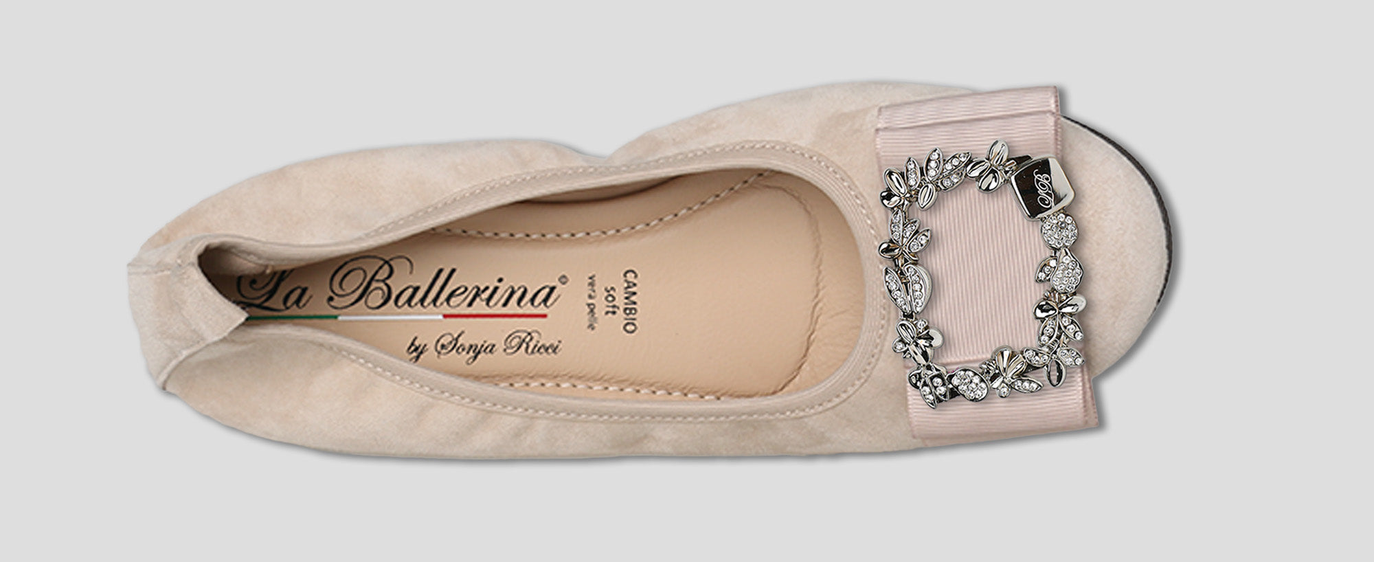 S26 💕 LA BALLERINA CAMBIO CAMOSCIO BEIGE - La Ballerina