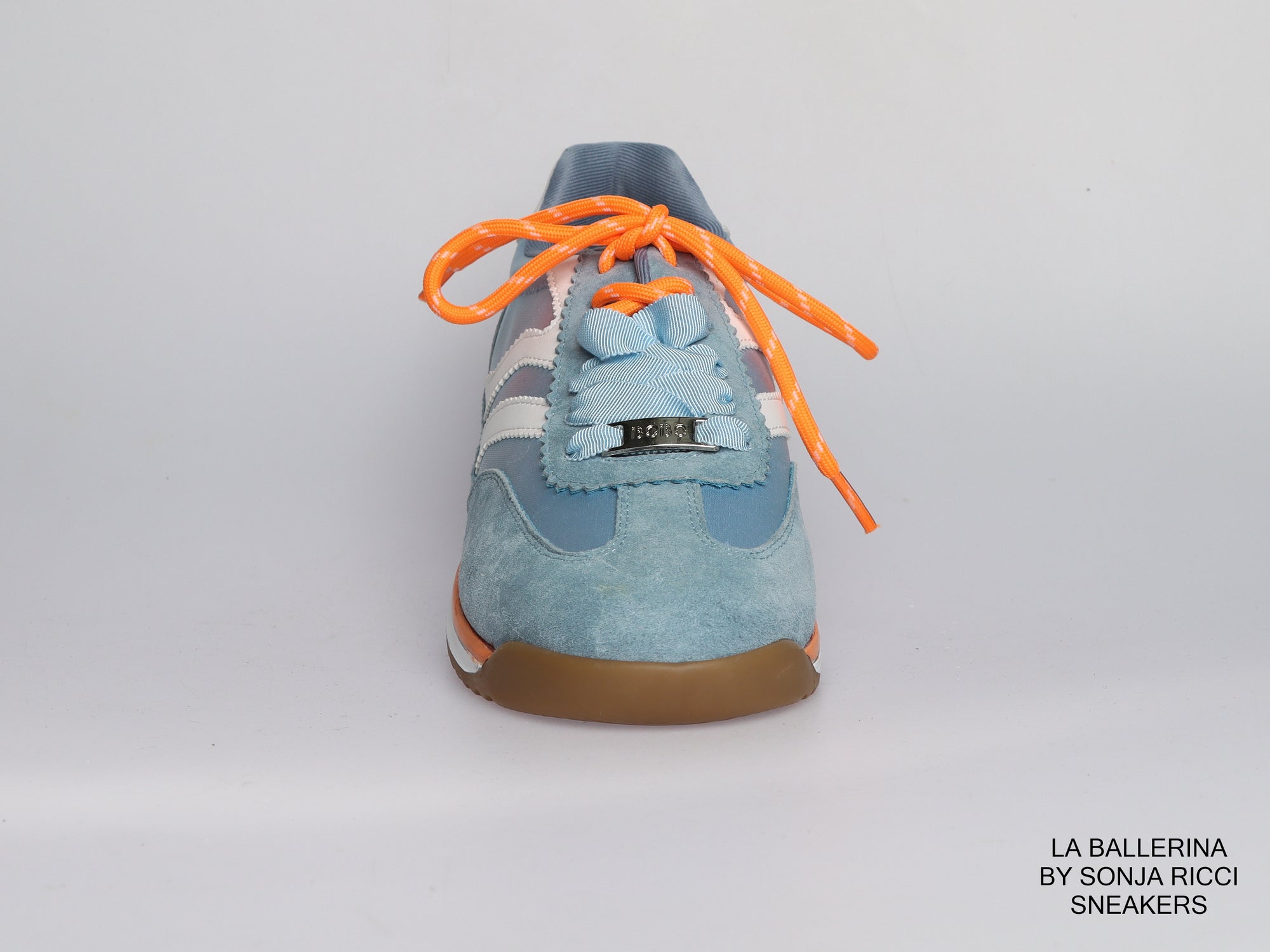 LA BALLERINA Damen Sneaker aus Veloursleder Hellblau  | Art. 2559191-6