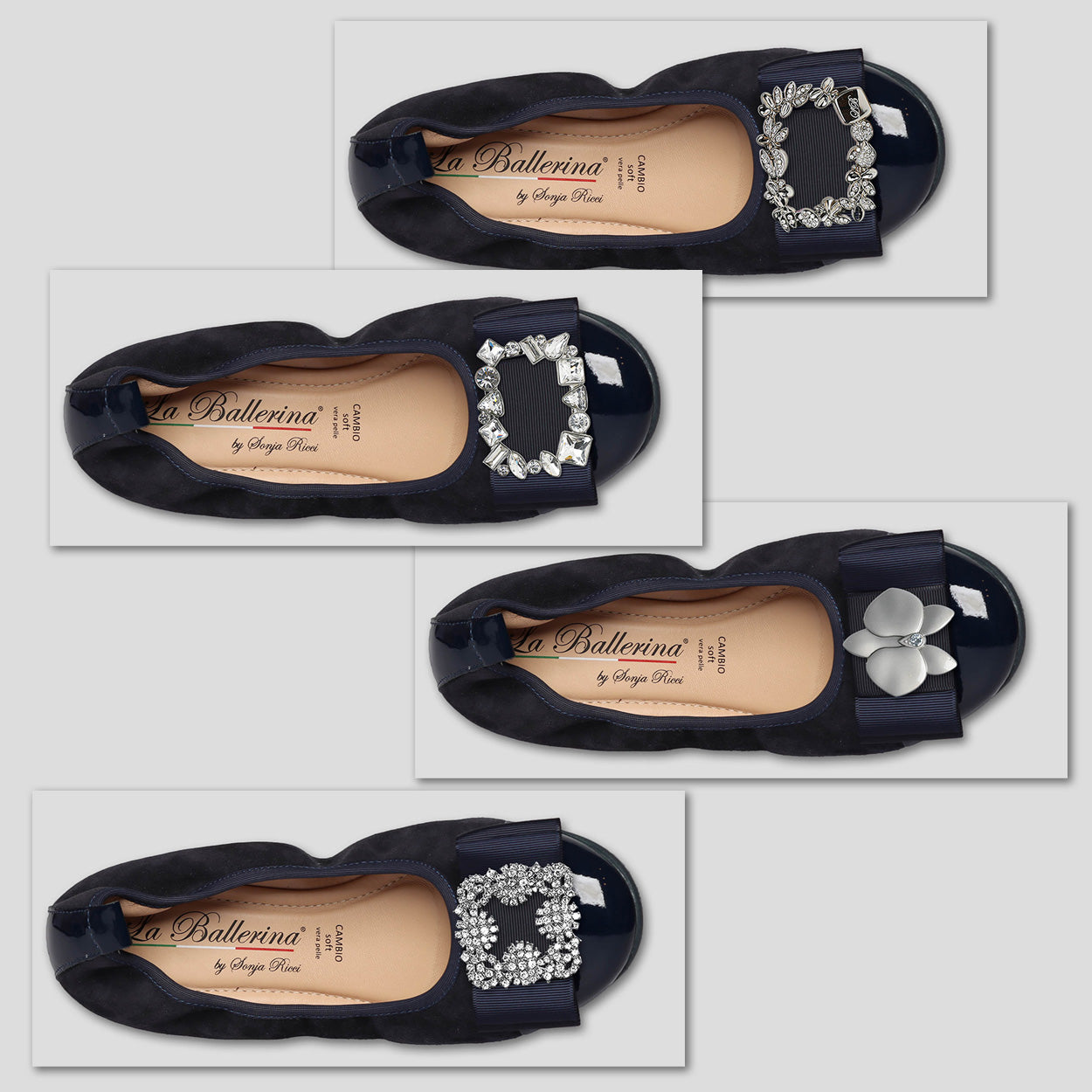 S76 💕La Ballerina cambio blau – elegante Leder-Ballerinas von Sonja Ricci - La Ballerina