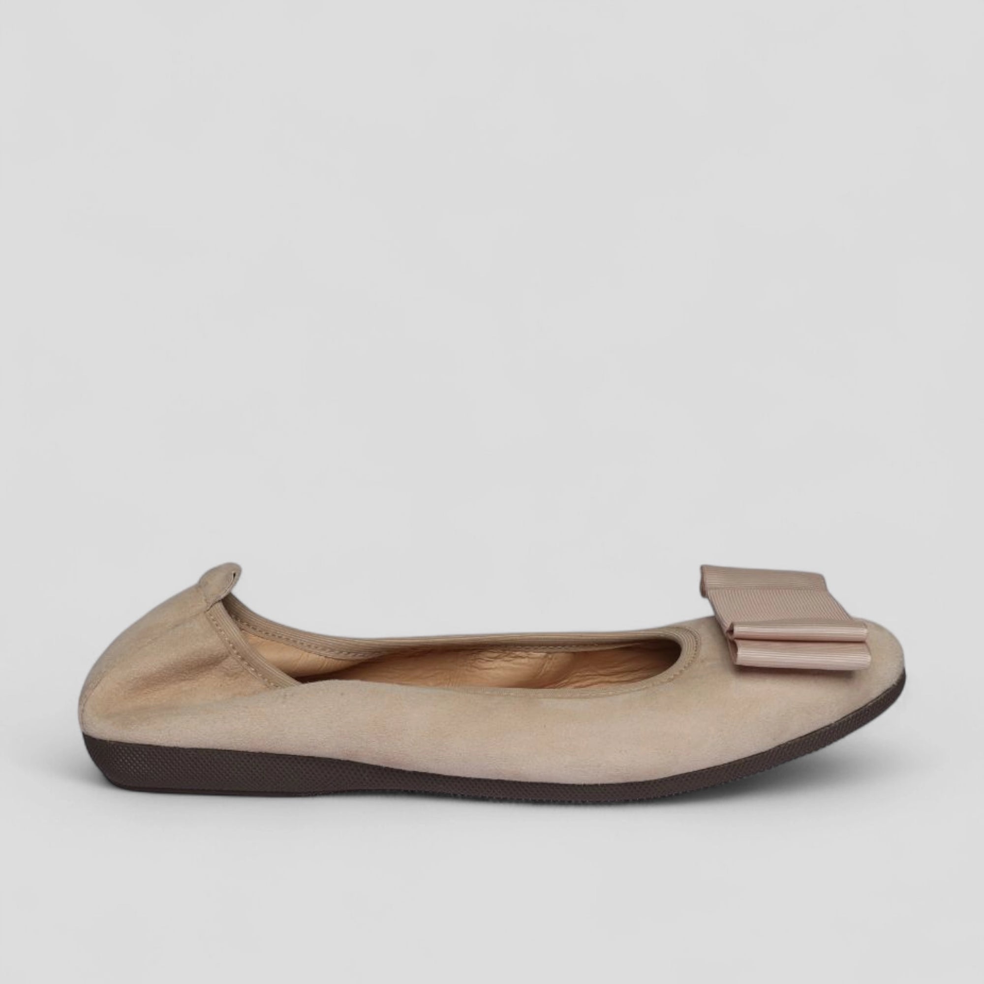 S26 💕 LA BALLERINA CAMBIO CAMOSCIO BEIGE - La Ballerina