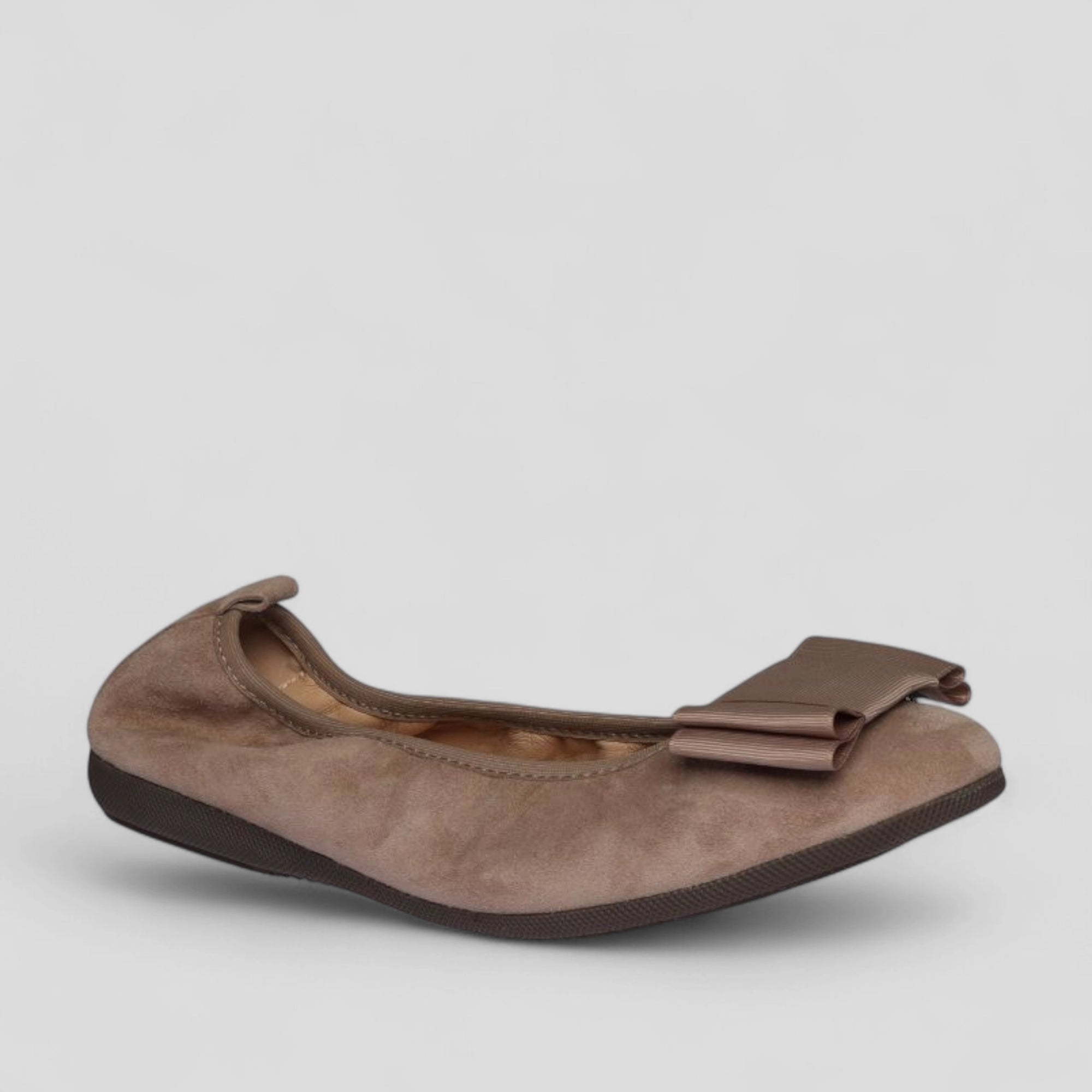 S21 💕 LA BALLERINA CAMBIO VELOURSLEDER TAUPE – ELEGANTE DAMEN BALLERINAS - La Ballerina