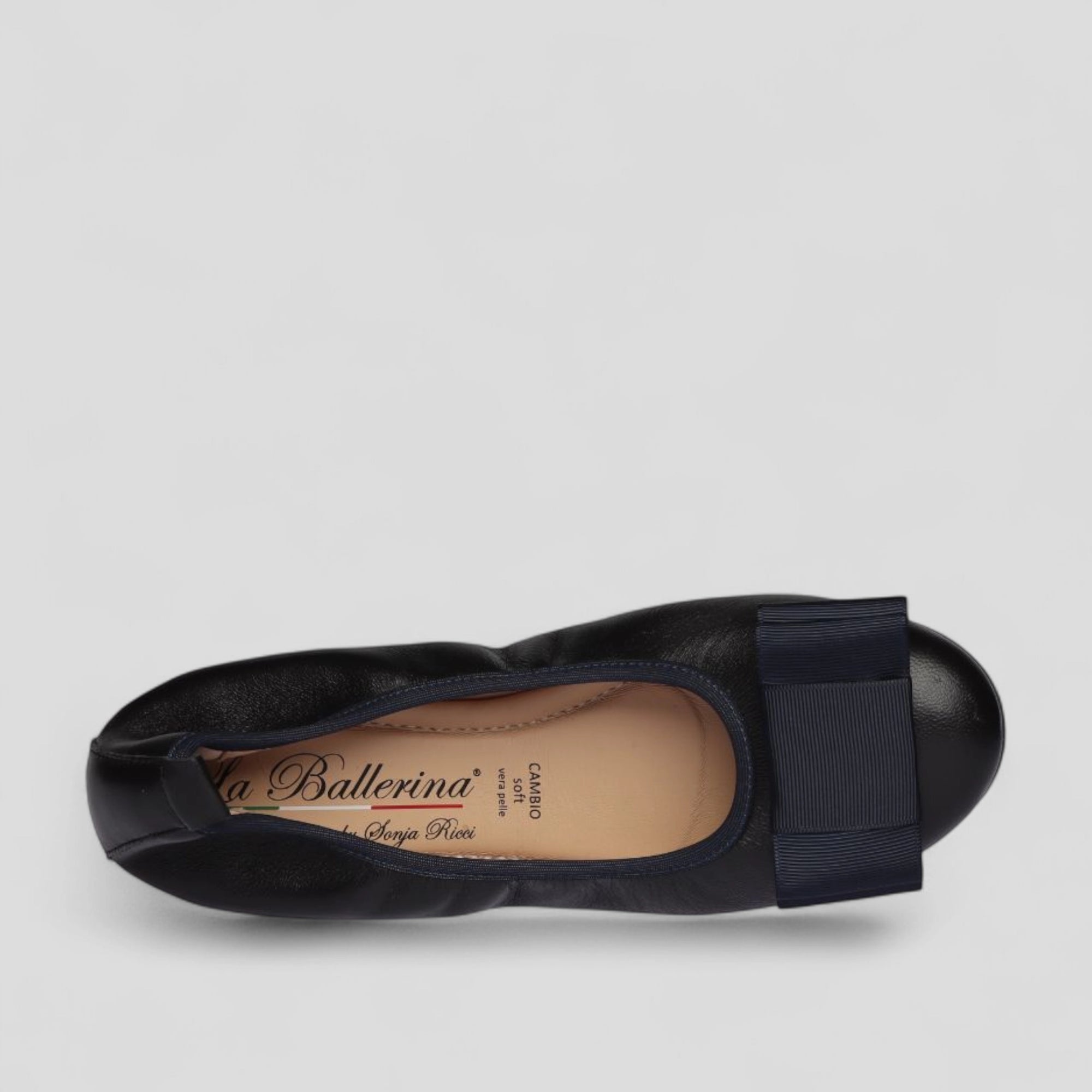 S20 💕 La Ballerina – Dunkelblaue Nappaleder-Ballerinas mit austauschbarer Schnalle - La Ballerina