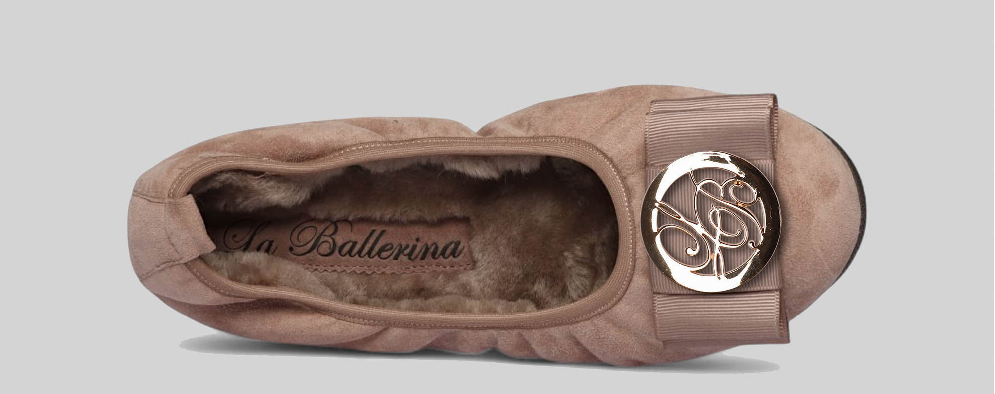 05W💕La Ballerina CAMBIO Warmgefüttert Veloursleder taupe - La Ballerina
