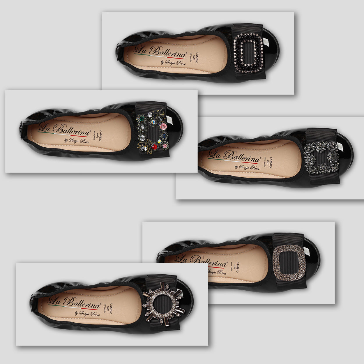 S51 💕LA BALLERINA CAMBIO SCHWARZ – ELEGANTE LEDER-BALLERINAS VON SONJA RICCI - La Ballerina