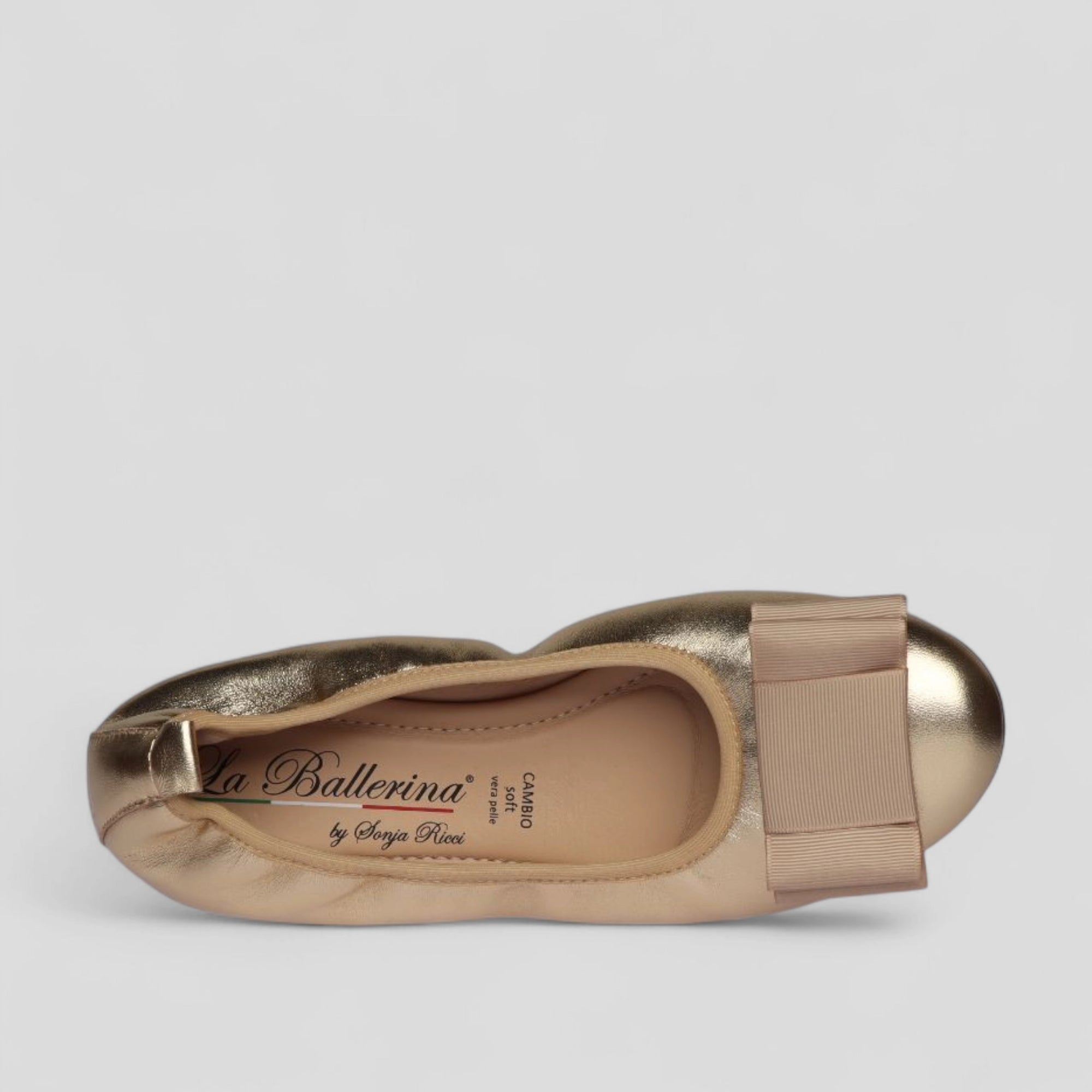 S34 💕 LA BALLERINA CAMBIO METALLIC LEDER GOLD - La Ballerina
