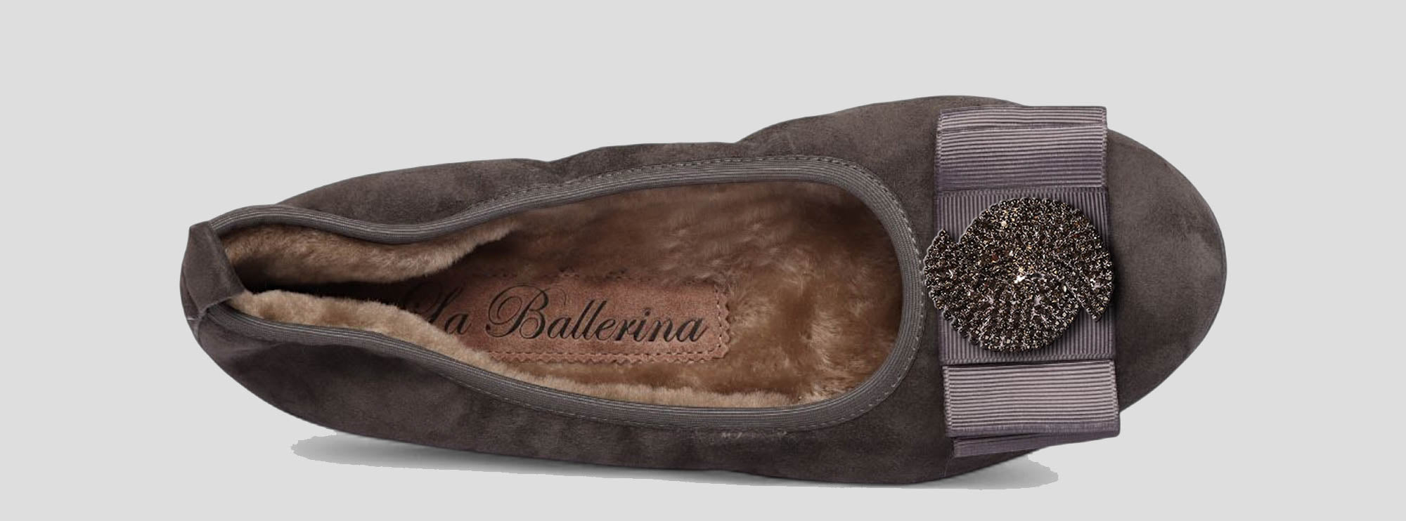 12W💕La Ballerina CAMBIO Warmgefüttert Veloursleder grau - La Ballerina