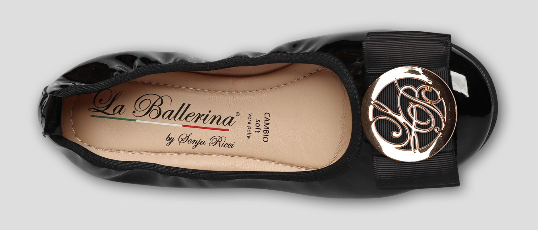 S51 💕LA BALLERINA CAMBIO SCHWARZ – ELEGANTE LEDER-BALLERINAS VON SONJA RICCI - La Ballerina