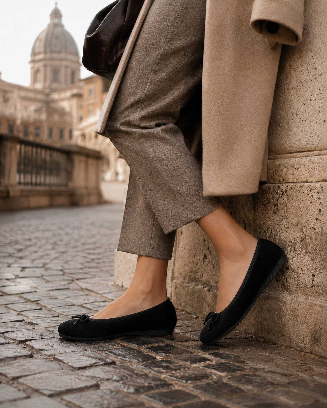 14W💕 La Ballerina CAMBIO – Ballerines femme en daim coloris lait-beige, doublées chaudement pour l'hiver