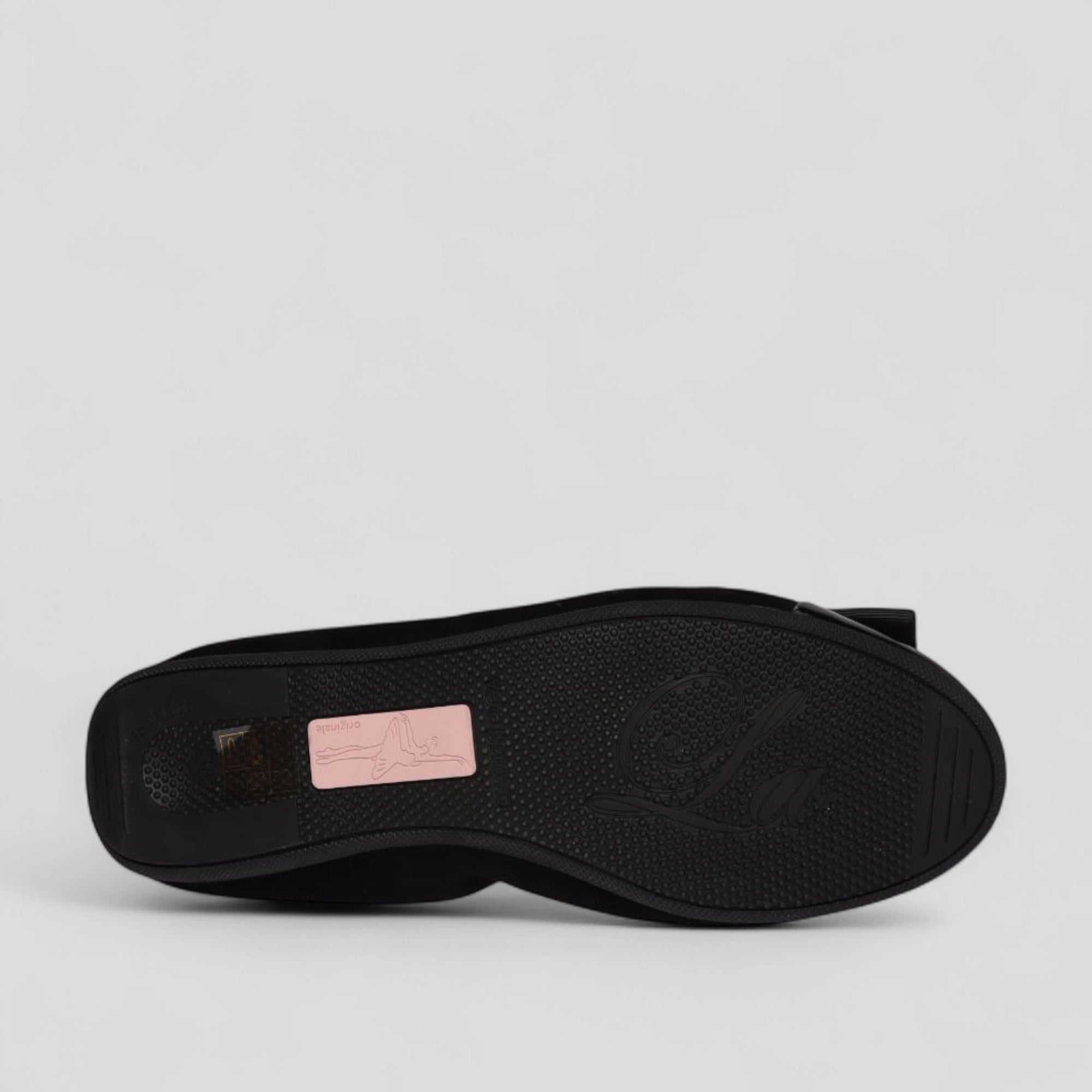 S77 💕LA BALLERINA CAMBIO SCHWARZ – VELOURSLEDER MIT LACKLEDER &amp; WECHSEL­SCHNALLE SONJA RICCI - La Ballerina