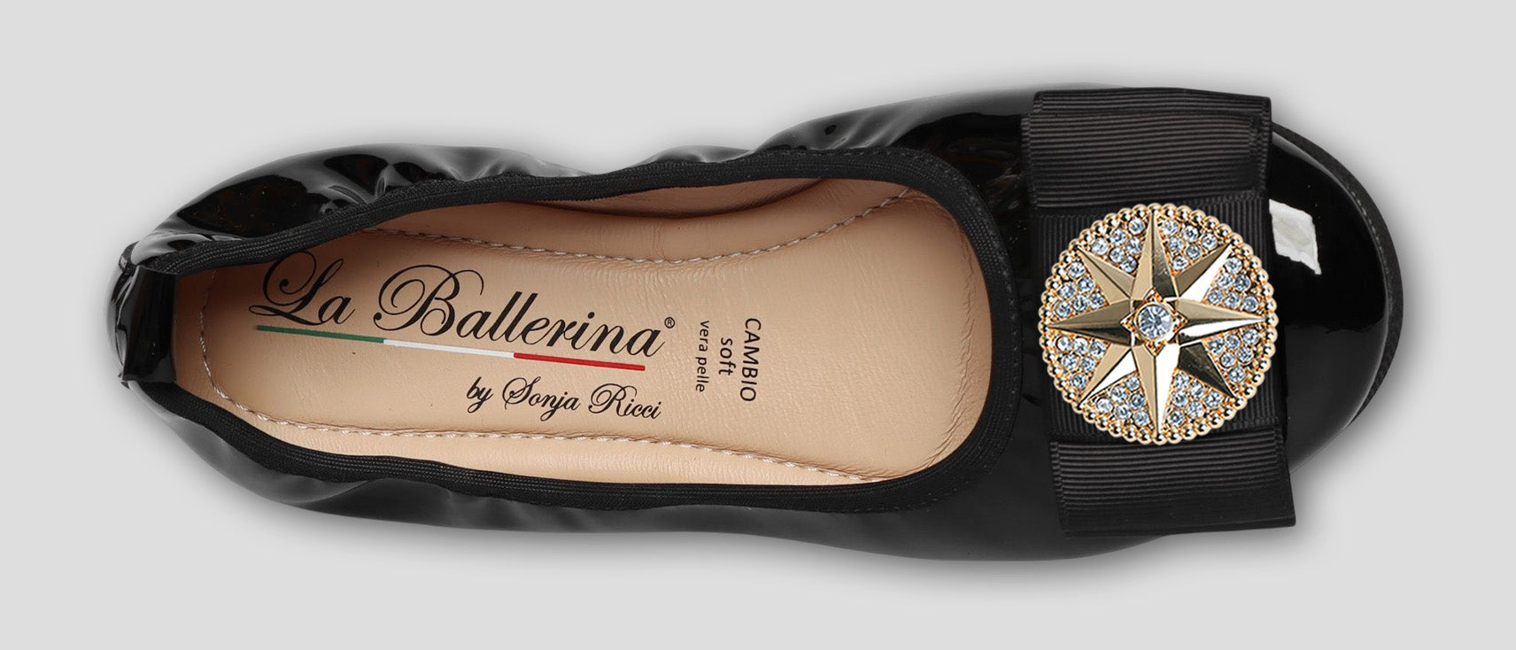 S51 💕LA BALLERINA CAMBIO SCHWARZ – ELEGANTE LEDER-BALLERINAS VON SONJA RICCI - La Ballerina