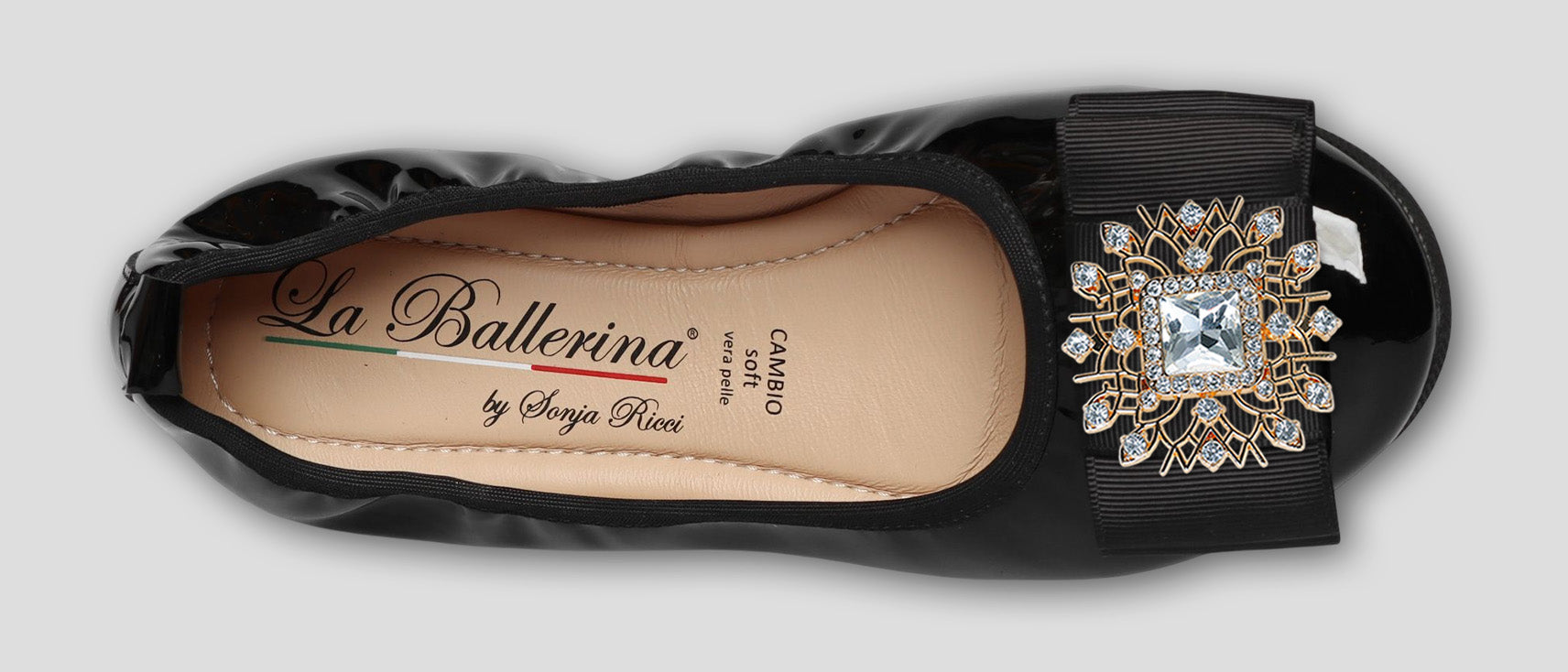 S51 💕LA BALLERINA CAMBIO SCHWARZ – ELEGANTE LEDER-BALLERINAS VON SONJA RICCI - La Ballerina