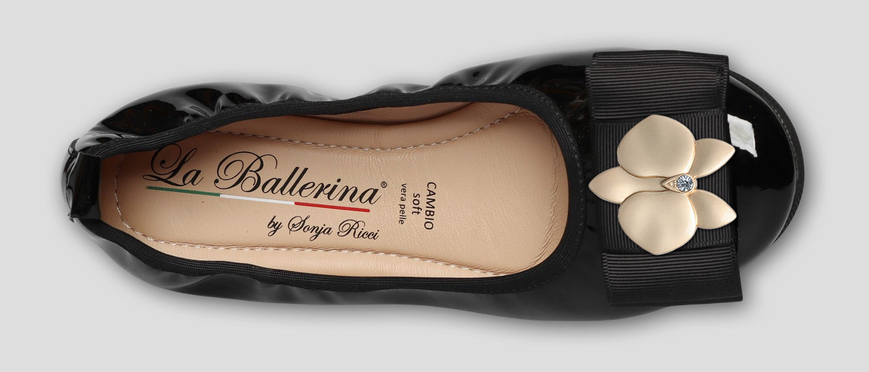 S51 💕LA BALLERINA CAMBIO SCHWARZ – ELEGANTE LEDER-BALLERINAS VON SONJA RICCI - La Ballerina