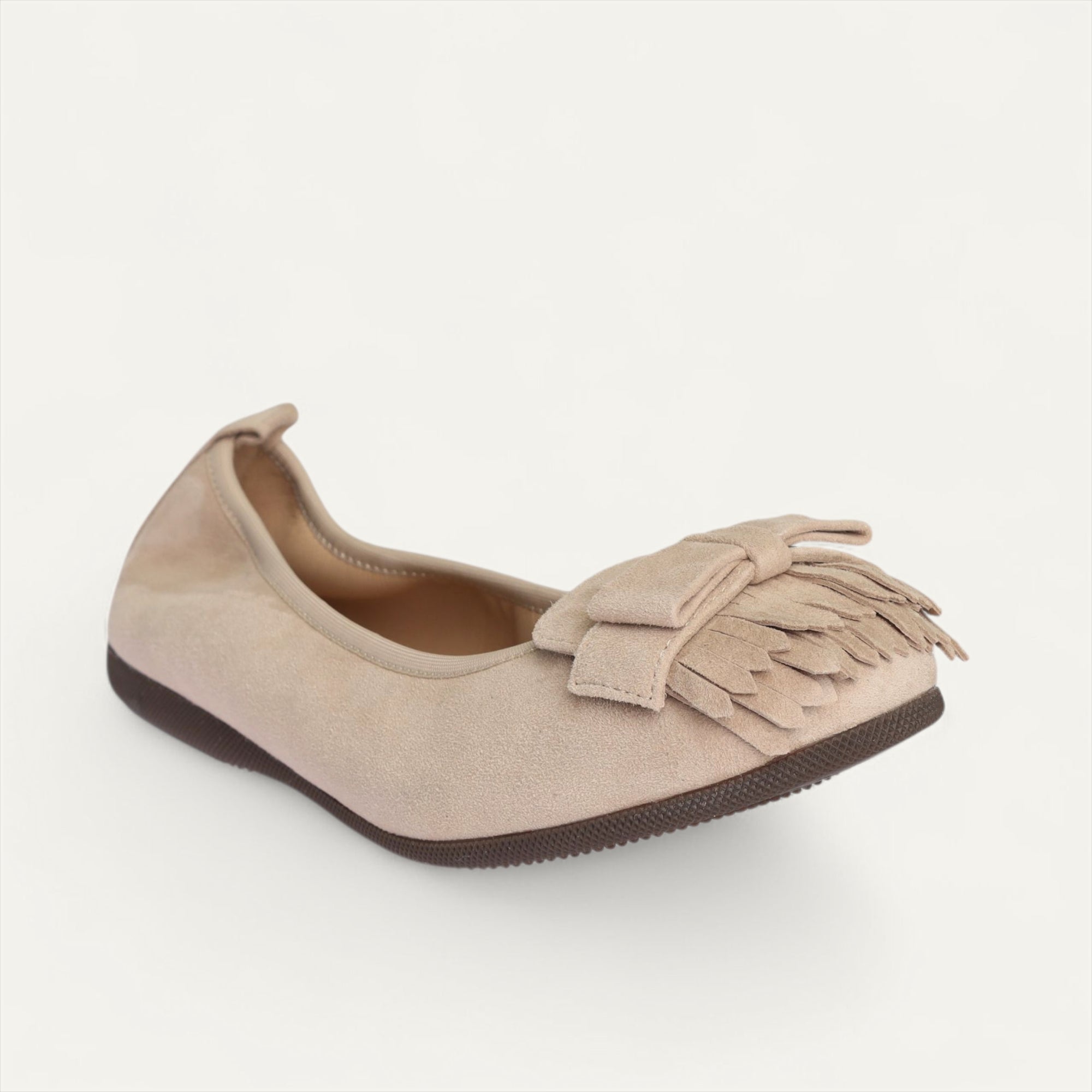 CAMBIO Damen-Ballerinas aus Veloursleder in Beige CAMBIO Ballerinas