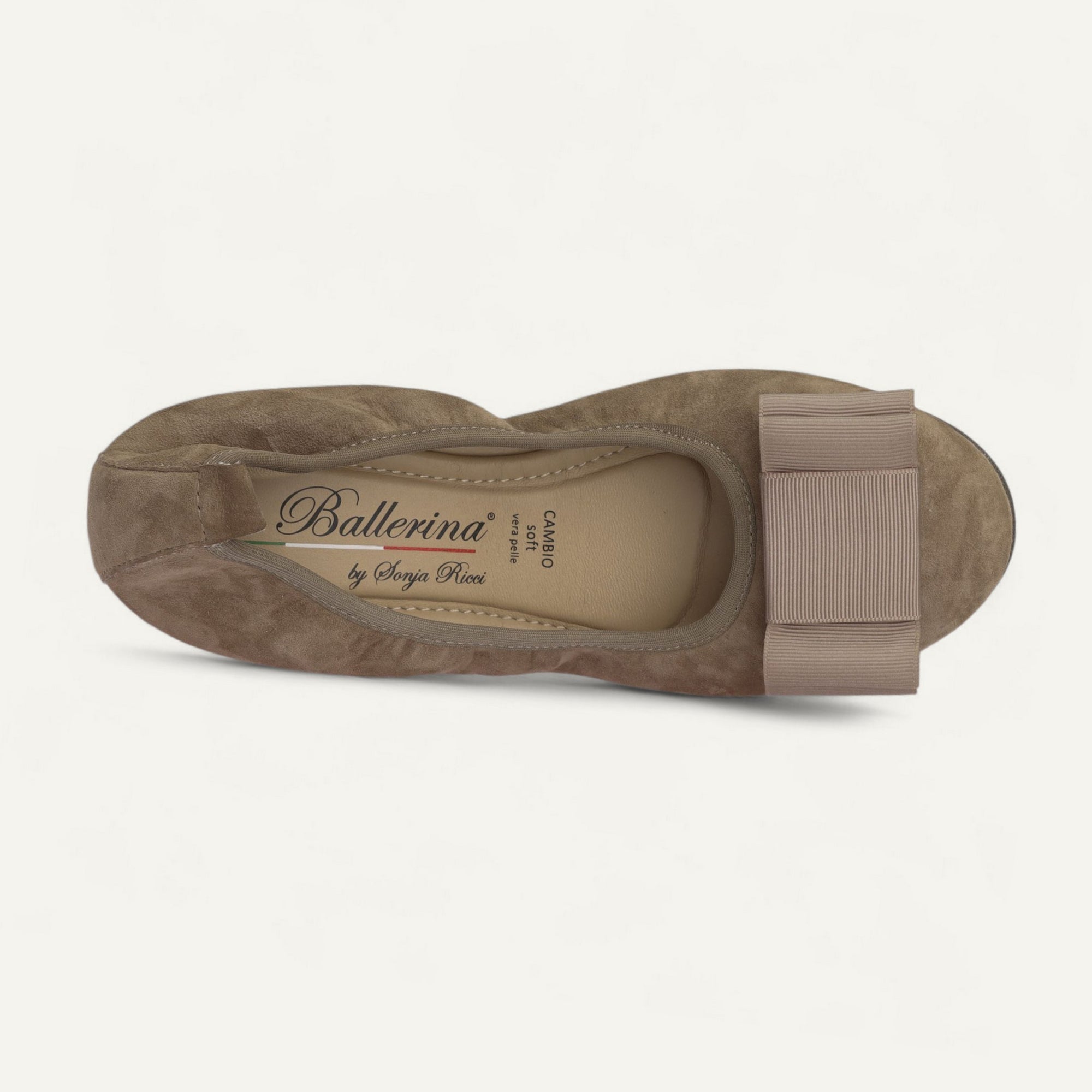 CAMBIO Damen-Ballerinas aus Veloursleder in Taupe – C11-238 CAMBIO Ballerinas