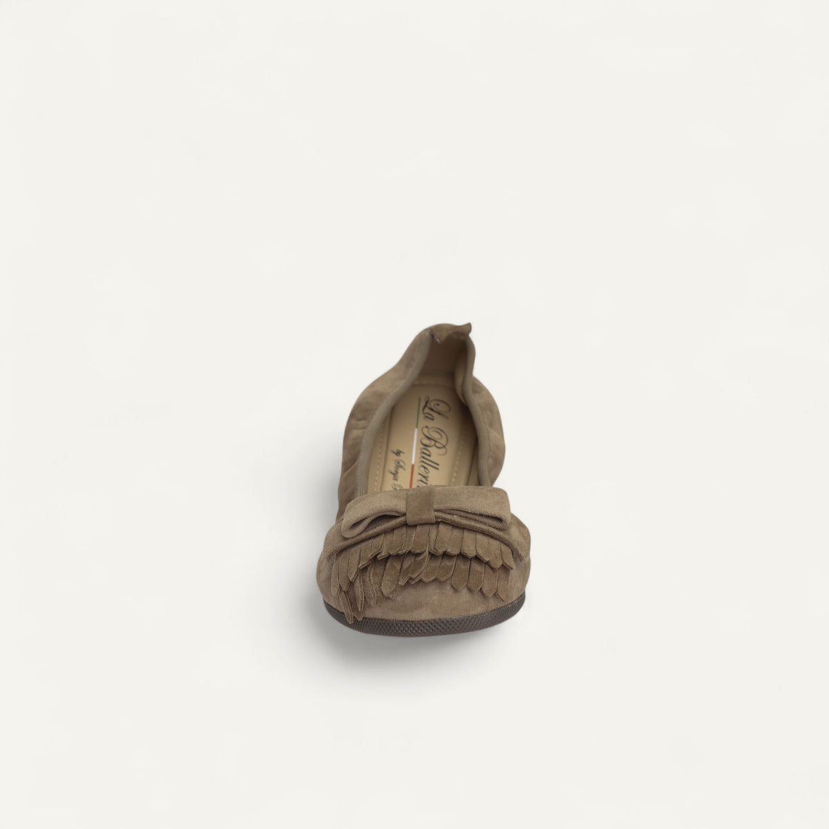 CAMBIO Damen-Ballerinas aus Veloursleder in Taupe – C11-238 CAMBIO Ballerinas