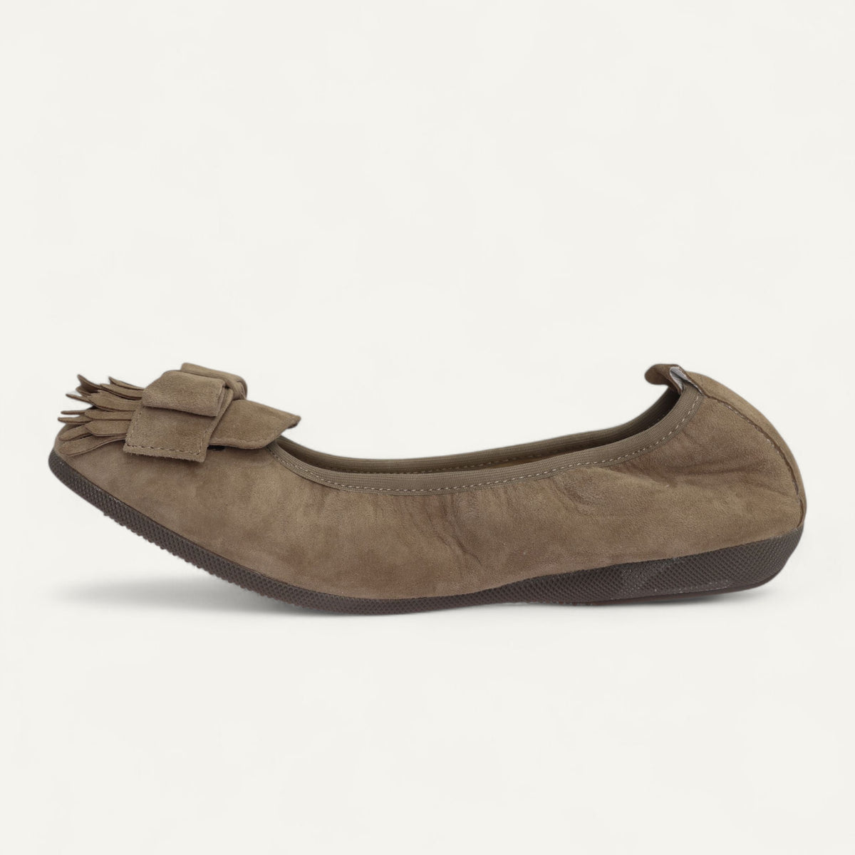 CAMBIO Damen-Ballerinas aus Veloursleder in Taupe – C11-238 CAMBIO Ballerinas