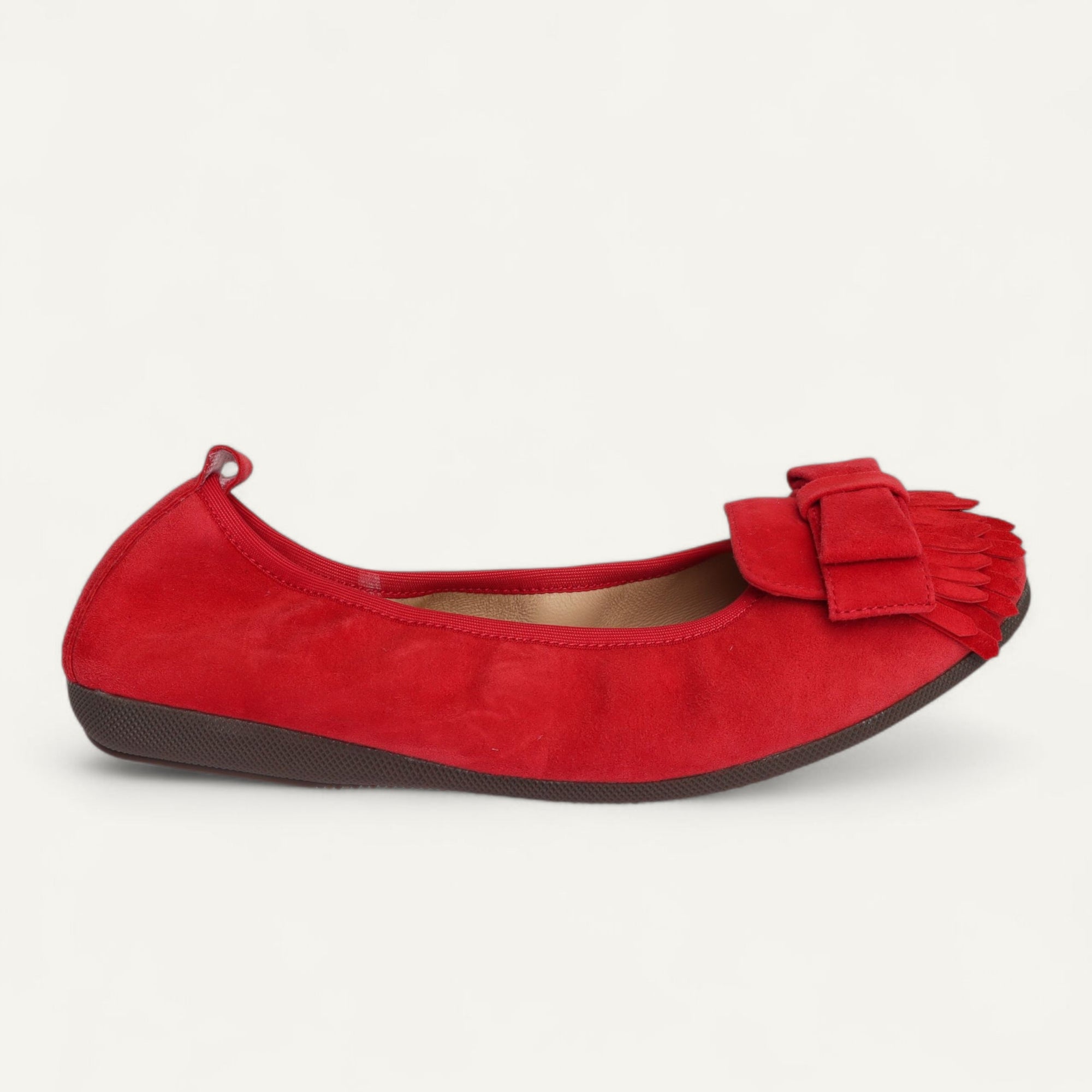 CAMBIO Damen-Ballerinas aus Veloursleder in Rot CAMBIO Ballerinas